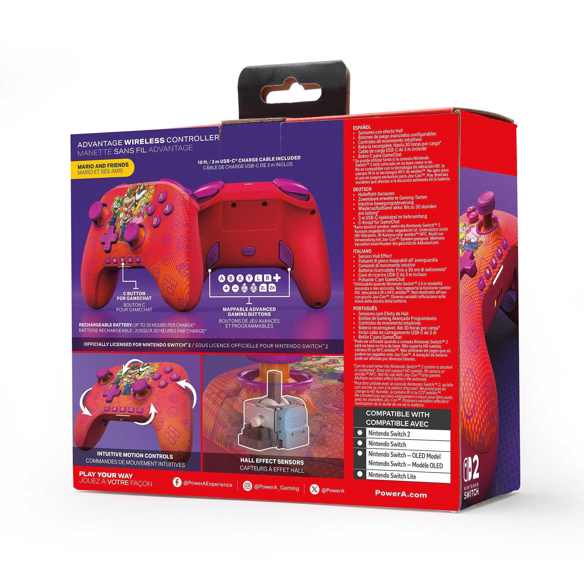 Mushroom - PowerA - Advantage Wireless Controller for Nintendo Switch 2 - Mario and Friends - 2