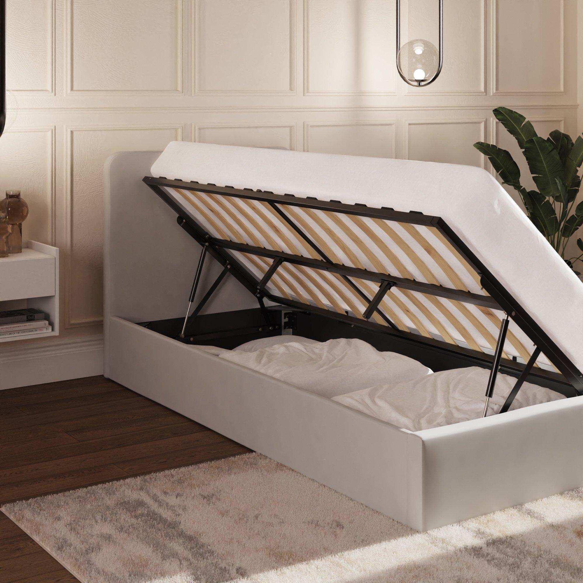 Soft Grey - GFW - Chiswick Single Ottoman Bed - 2