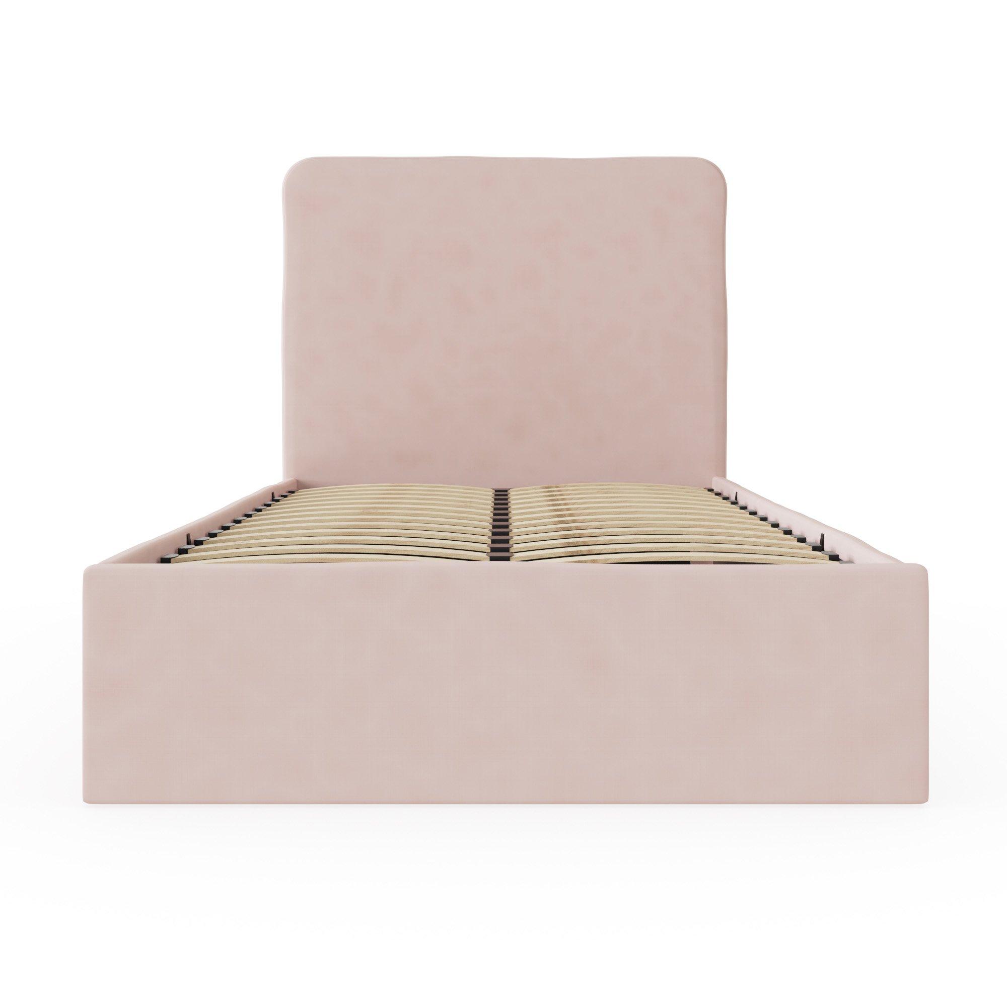 Soft Pink - GFW - Chiswick Single Ottoman Bed - 3