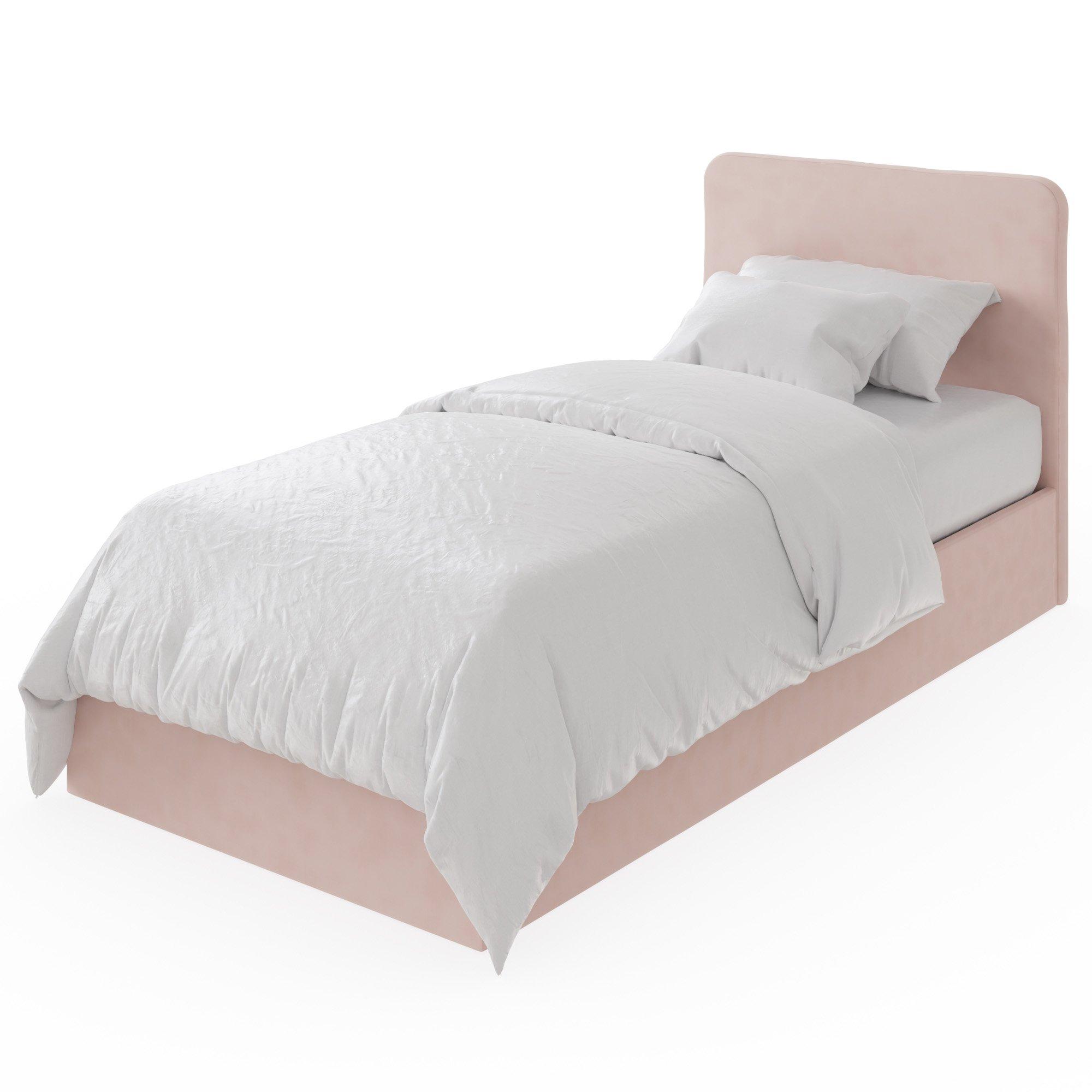 Soft Pink - GFW - Chiswick Single Ottoman Bed - 7