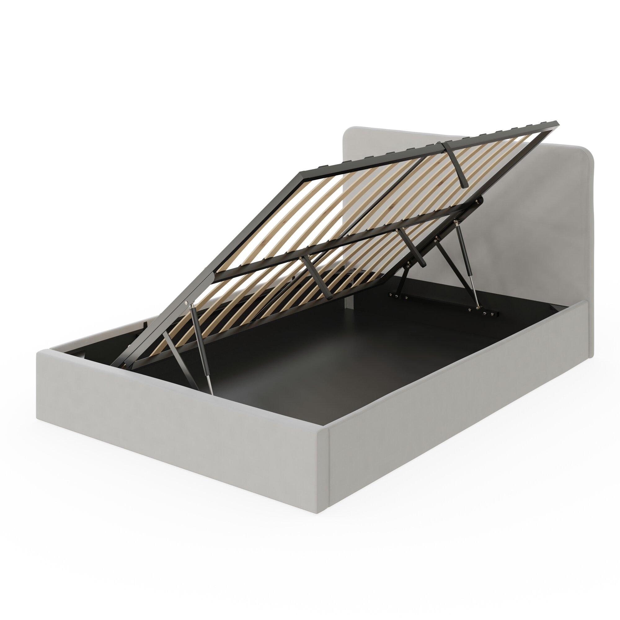 Soft Grey - GFW - Chiswick Small Double Ottoman Bed - 4