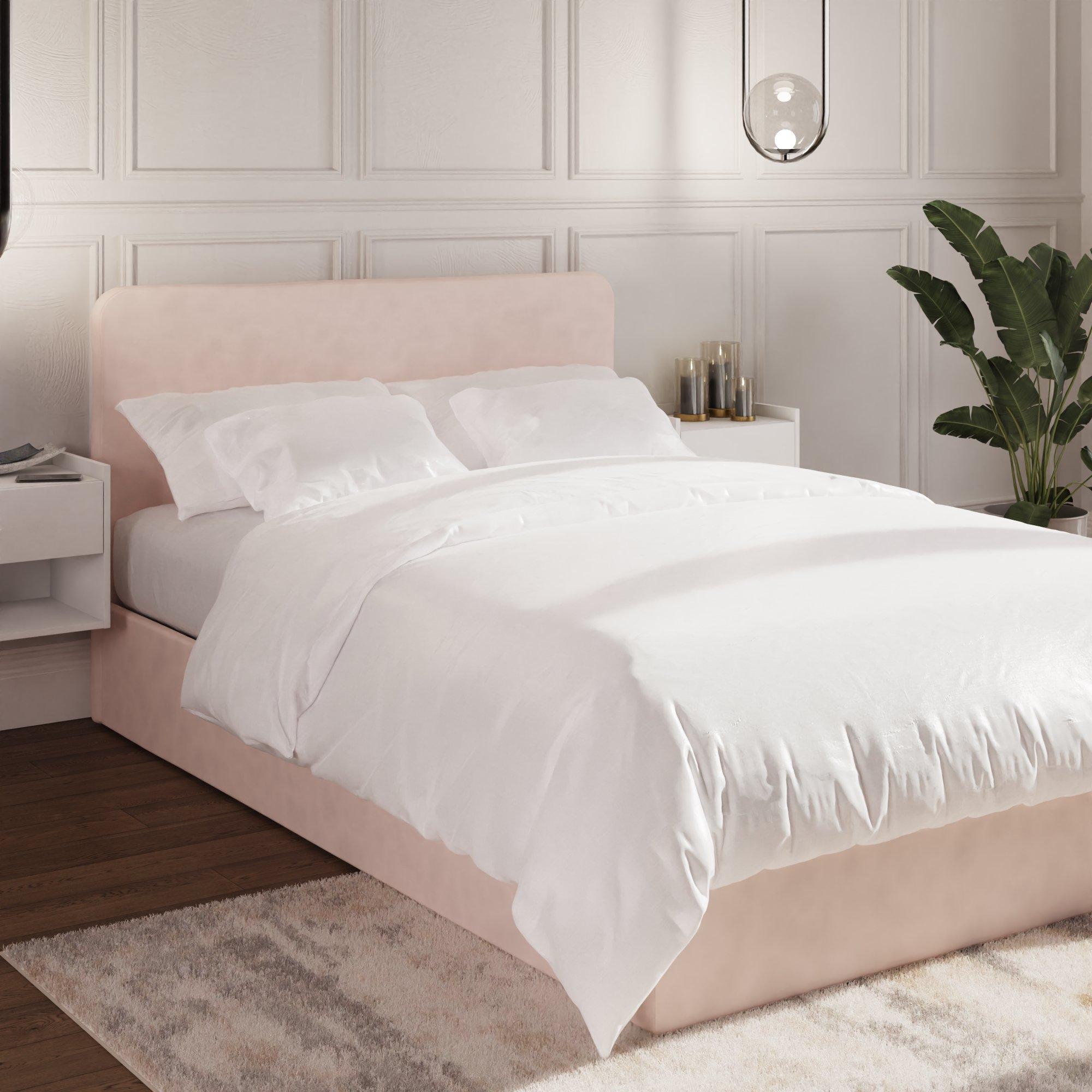 Gfw  Chiswick Small Double Ottoman Bed - Soft Pink - Small Doub