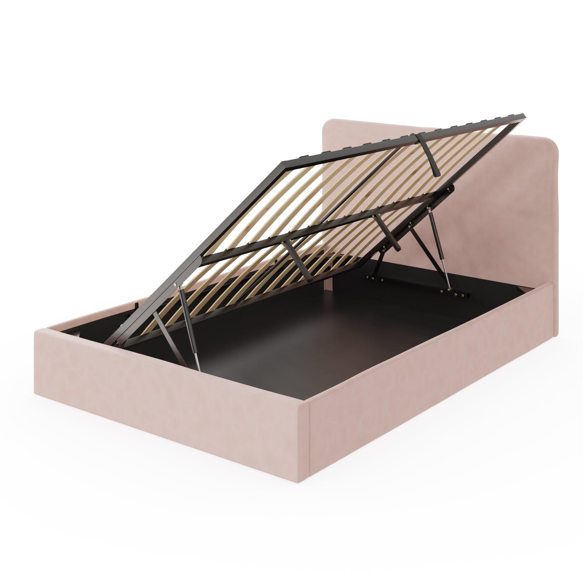 Soft Pink - GFW - Chiswick Small Double Ottoman Bed - 4