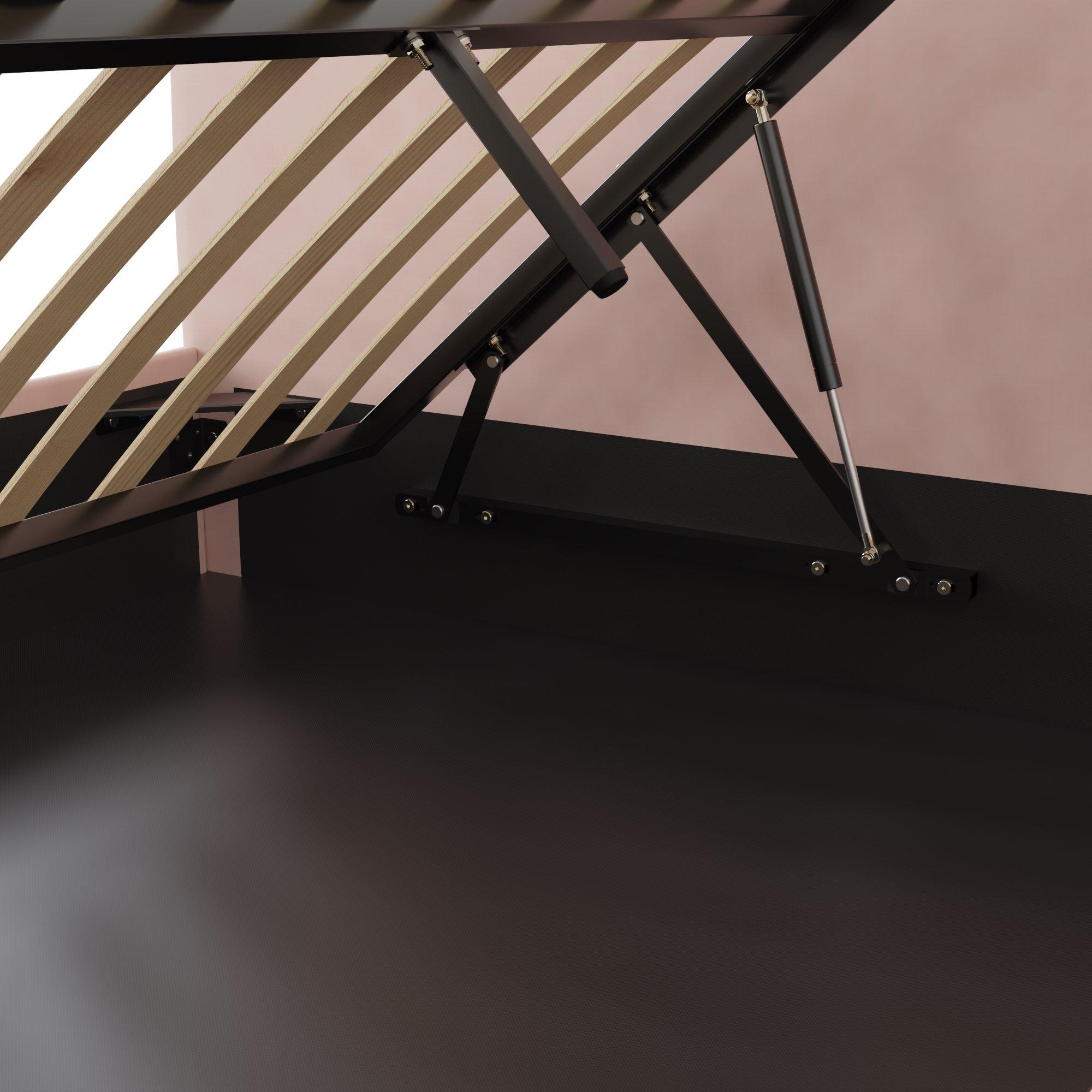 Soft Pink - GFW - Chiswick Small Double Ottoman Bed - 7