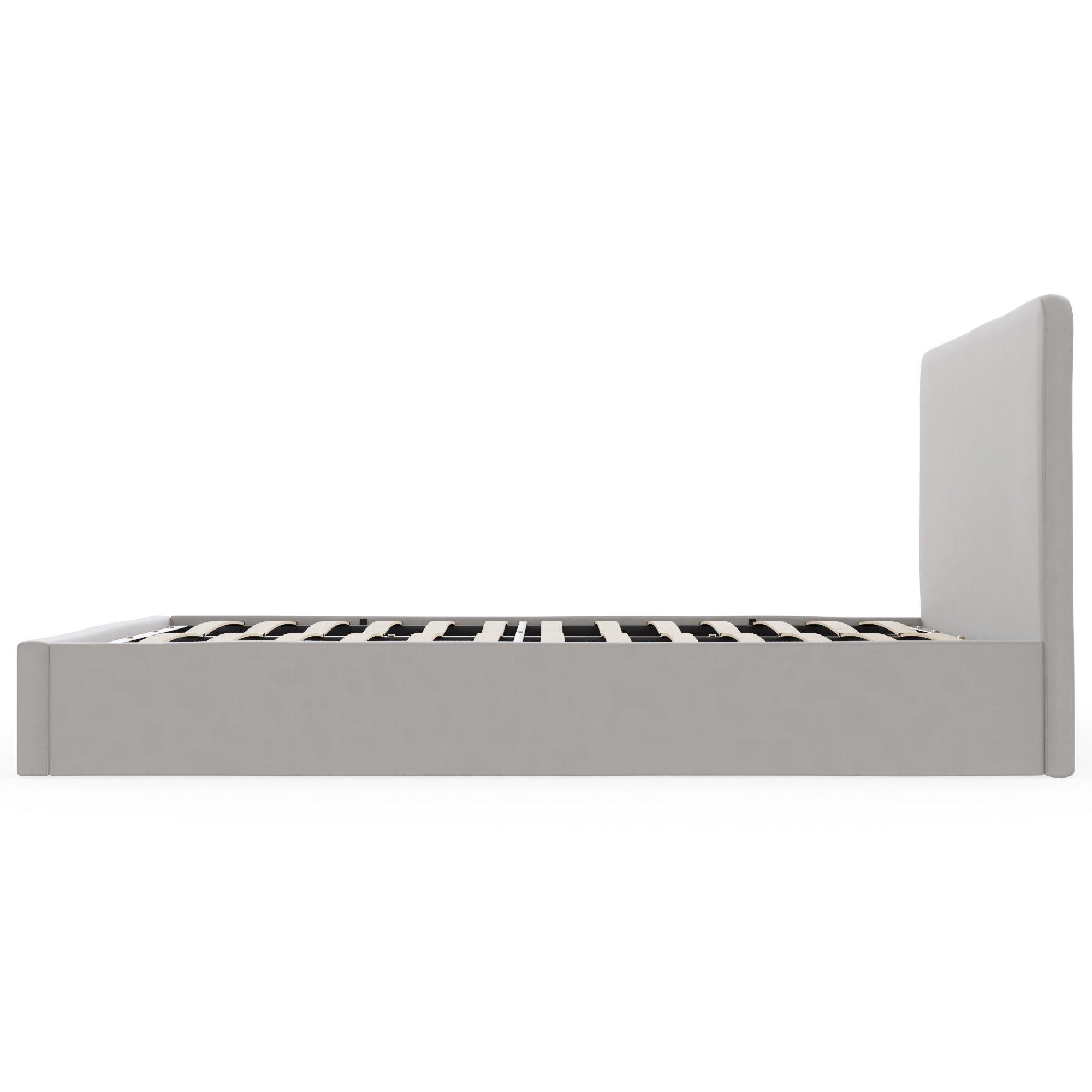 Soft Grey - GFW - Chiswick Double Ottoman Bed - 4