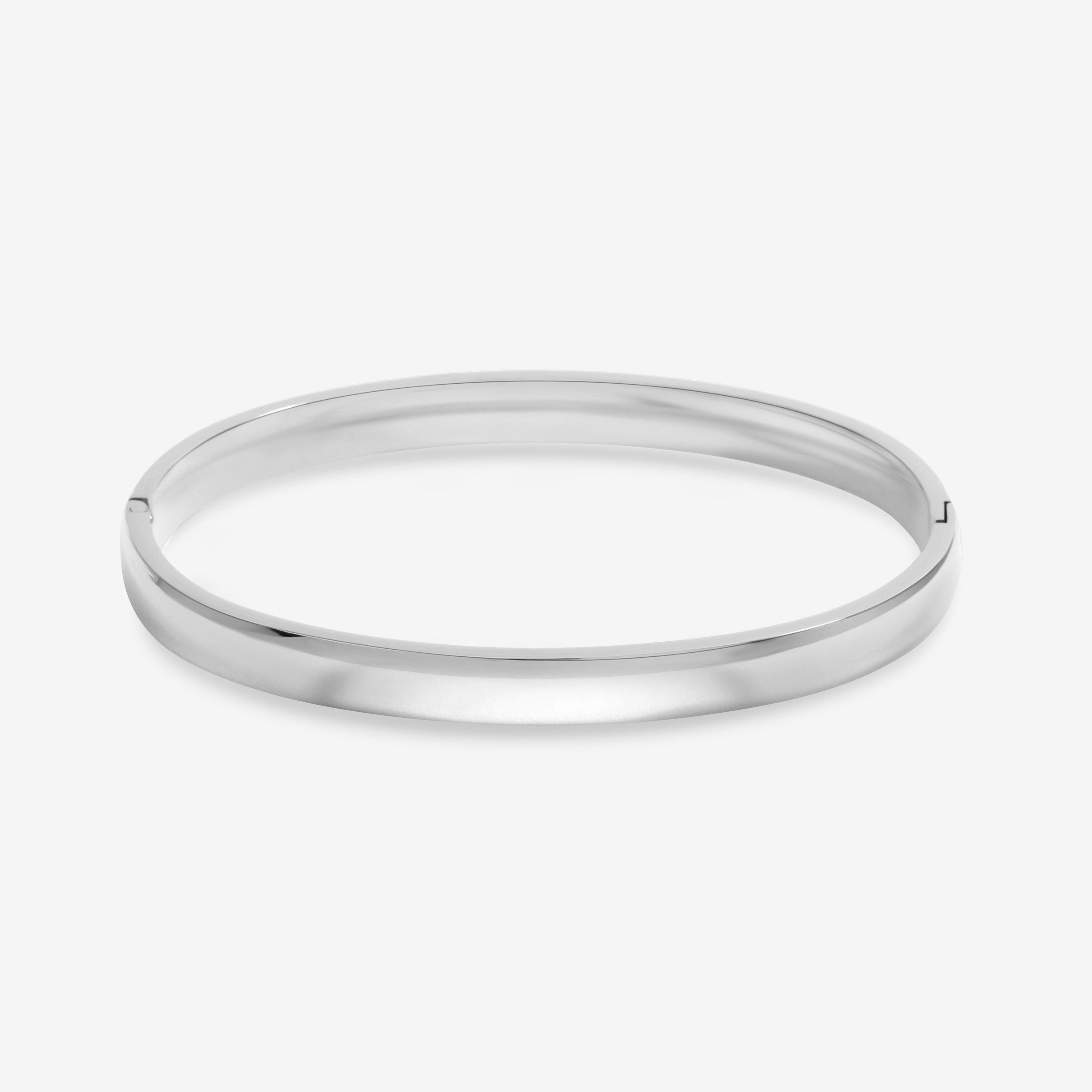 Jon Richard Silver Plated Stainless Steel Polished Bangle