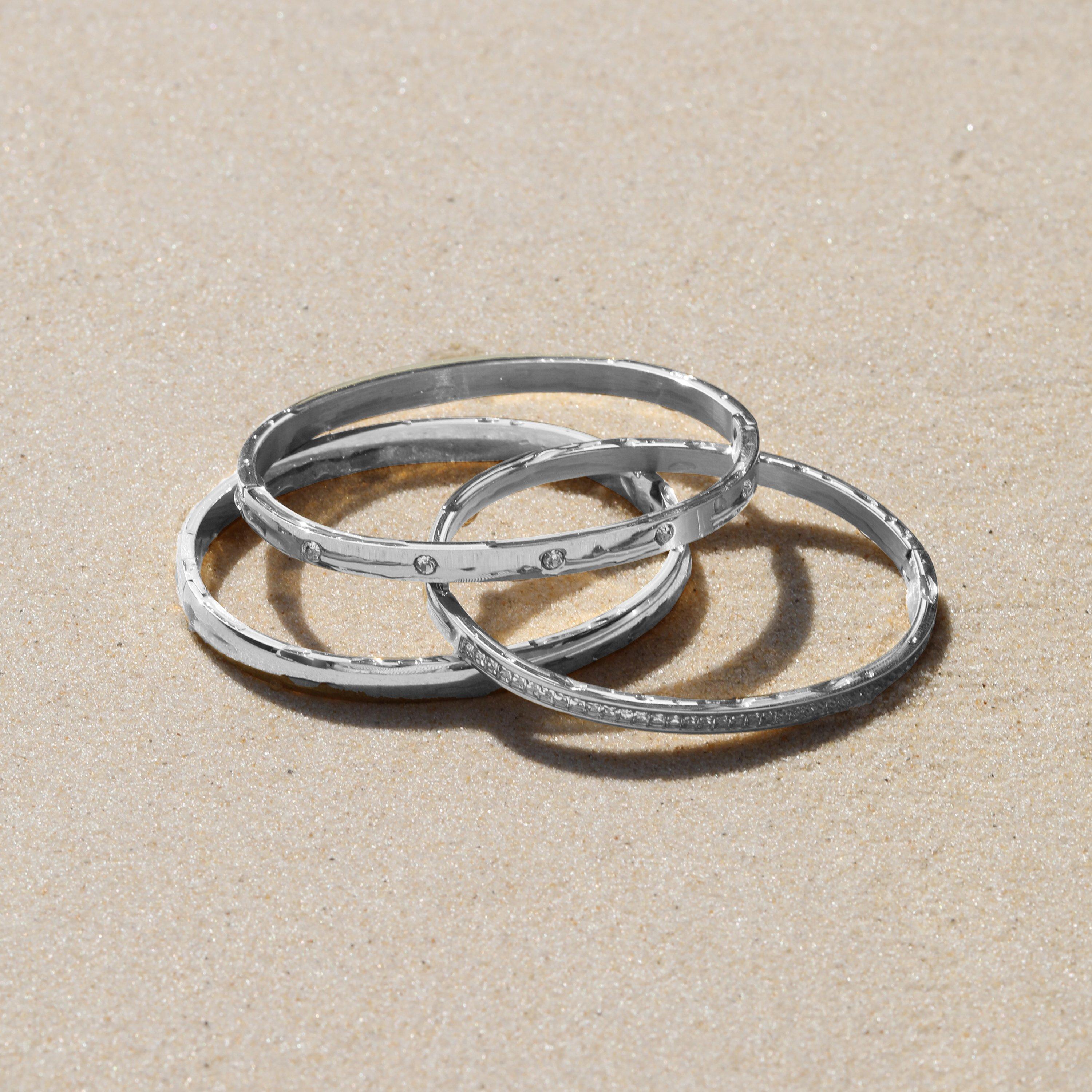 Silver - Jon Richard - Silver Plated Stainless Steel Polished Bangle - 3