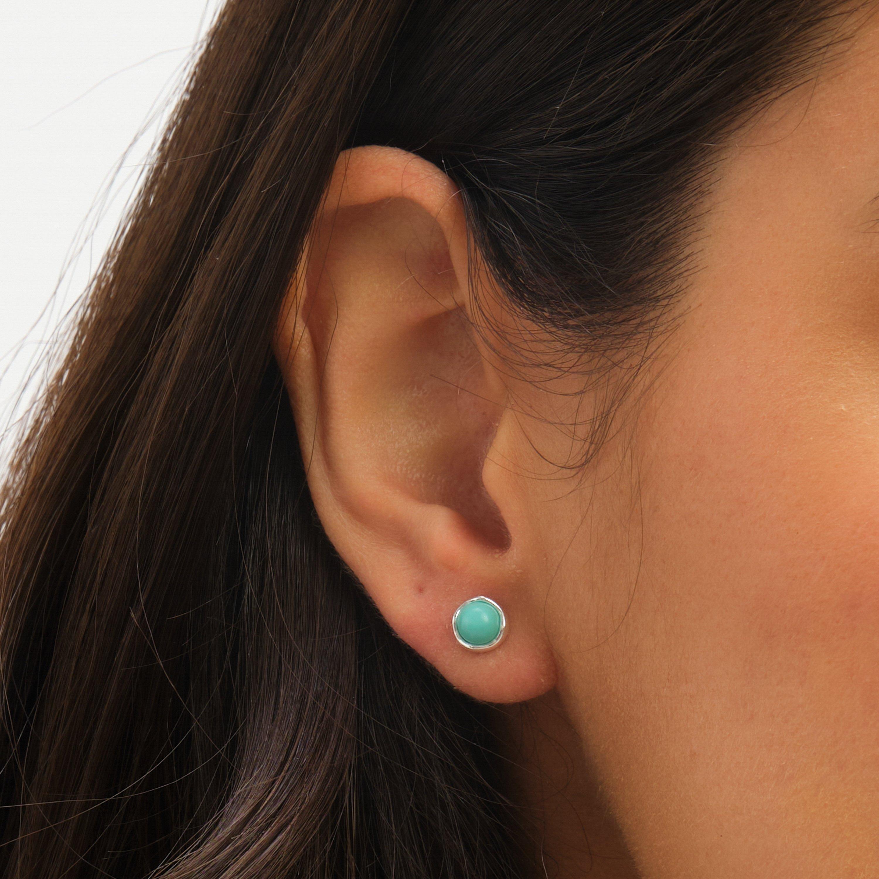 Silver - Simply Silver - Sterling Silver 925 Turquoise Studs - 2