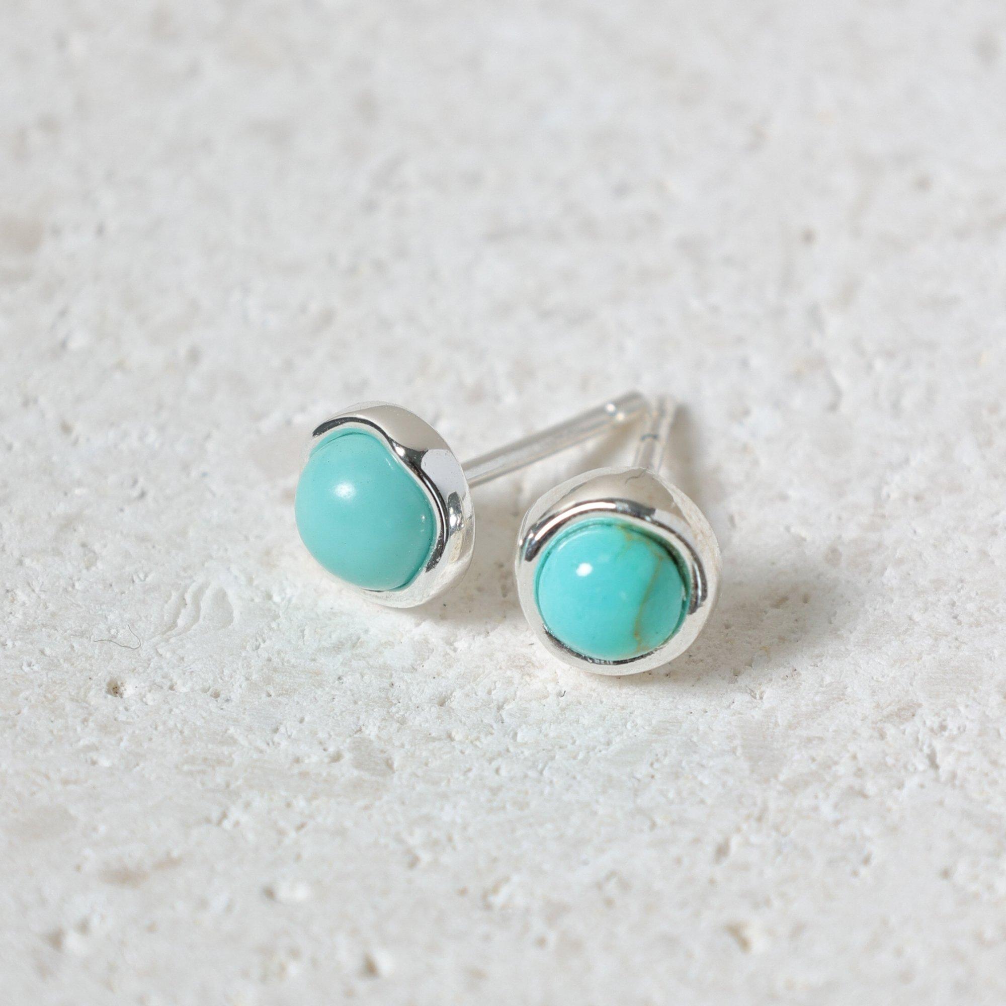 Silver - Simply Silver - Sterling Silver 925 Turquoise Studs - 3