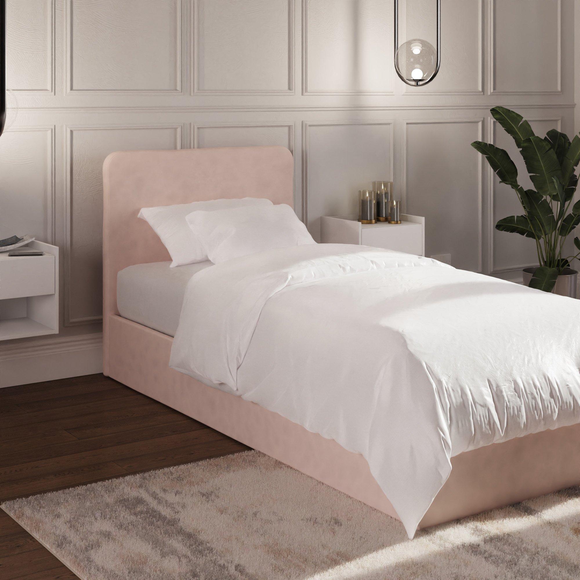 Gfw  Chiswick Single Ottoman & Pocket Sprung Mattress - Soft Pink - Single