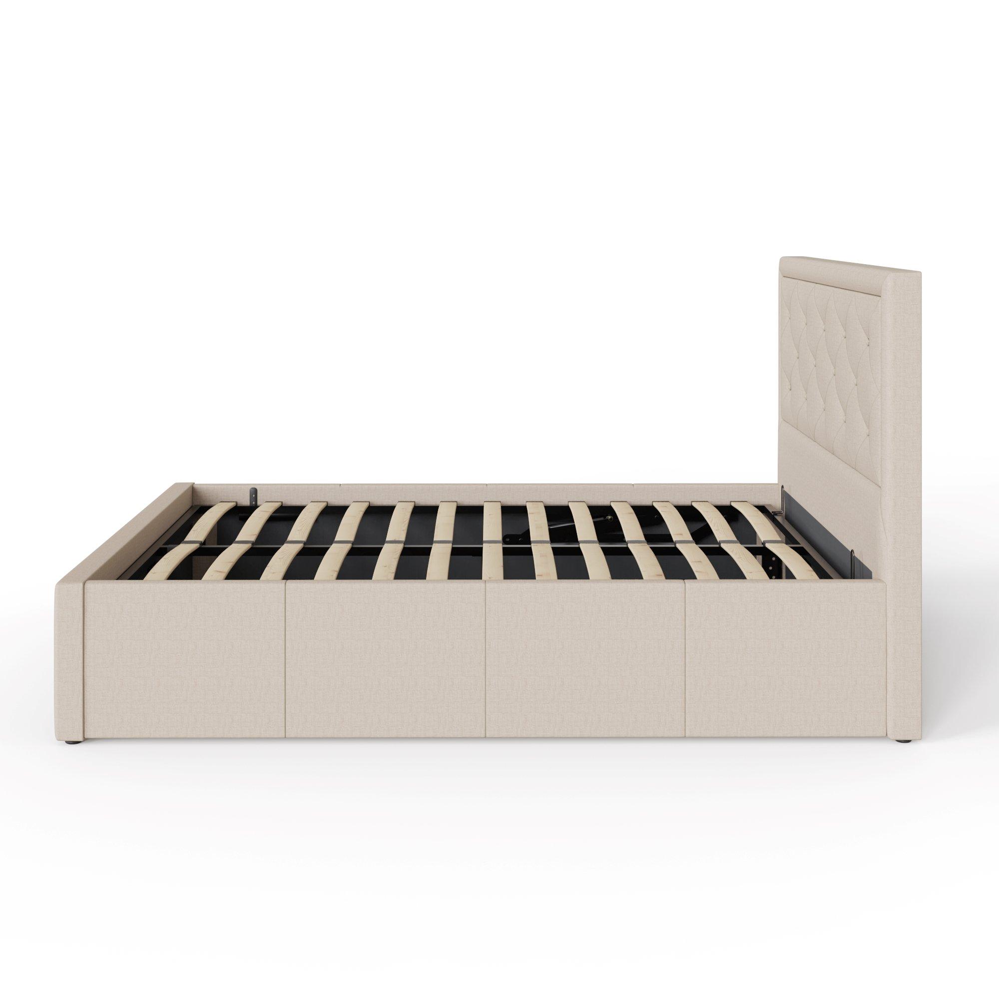 Natural - GFW - Hollywood King Ottoman Storage Bed - 5