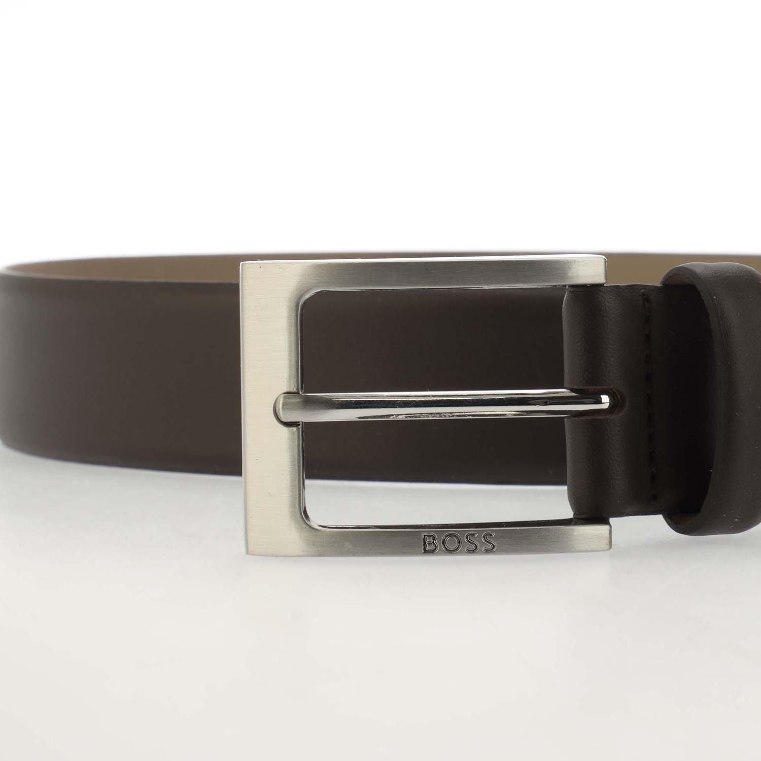 Dark Brown - Boss - Men's Barnabie Leather Belt - 3