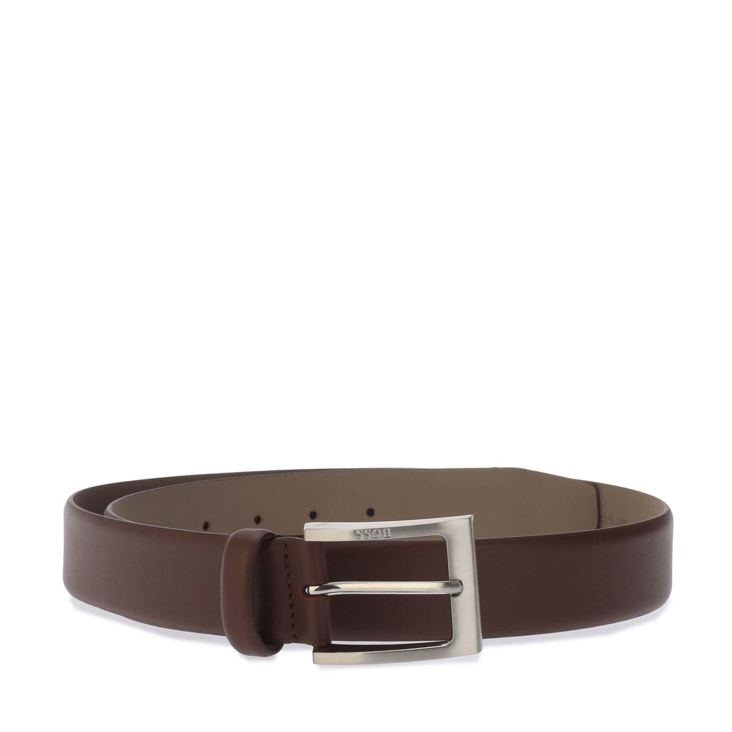 Boss Men's Barnabie Leather Belt - Medium Brown - 40R (105cm)