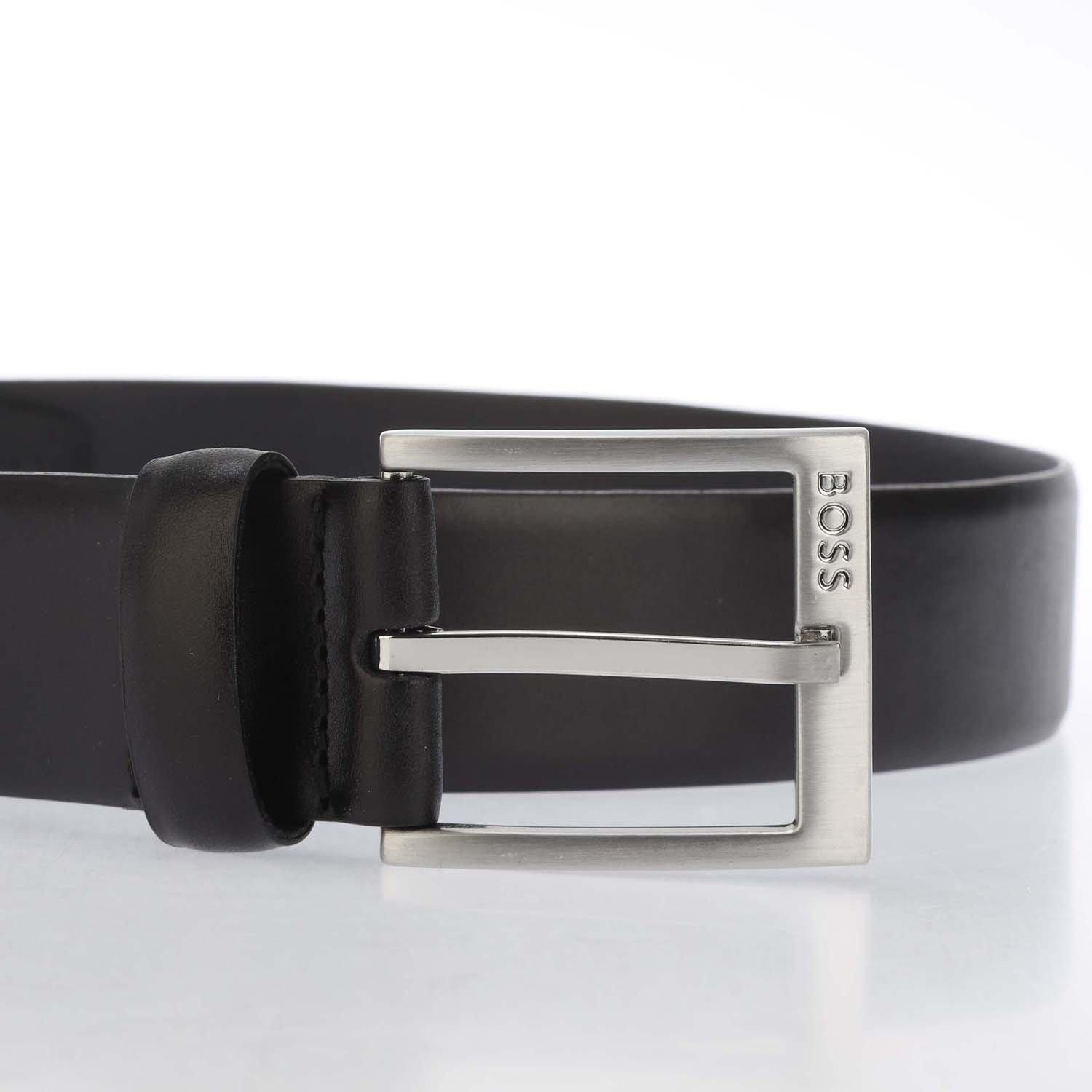 Black - Boss - Men's Erron Leather Belt - 2