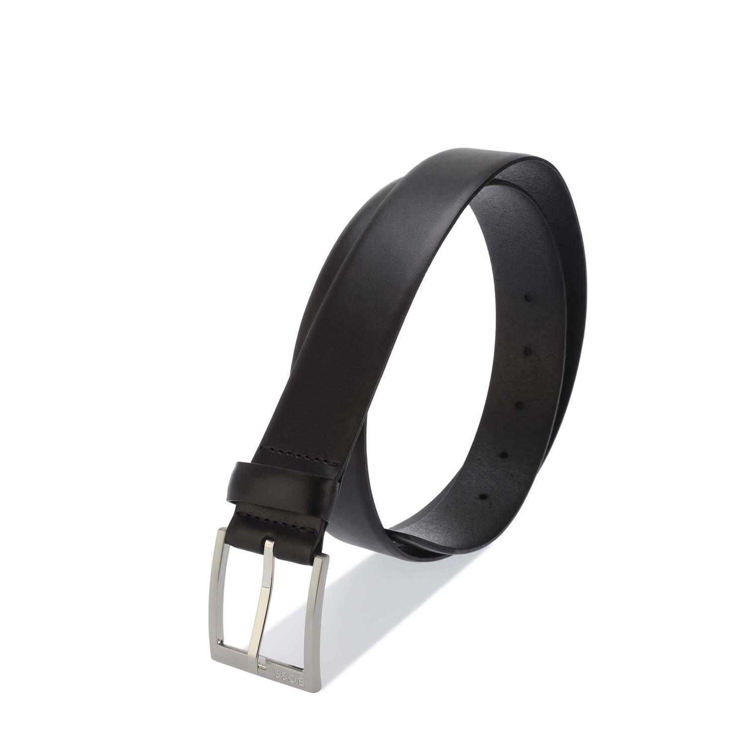 Black - Boss - Men's Erron Leather Belt - 3