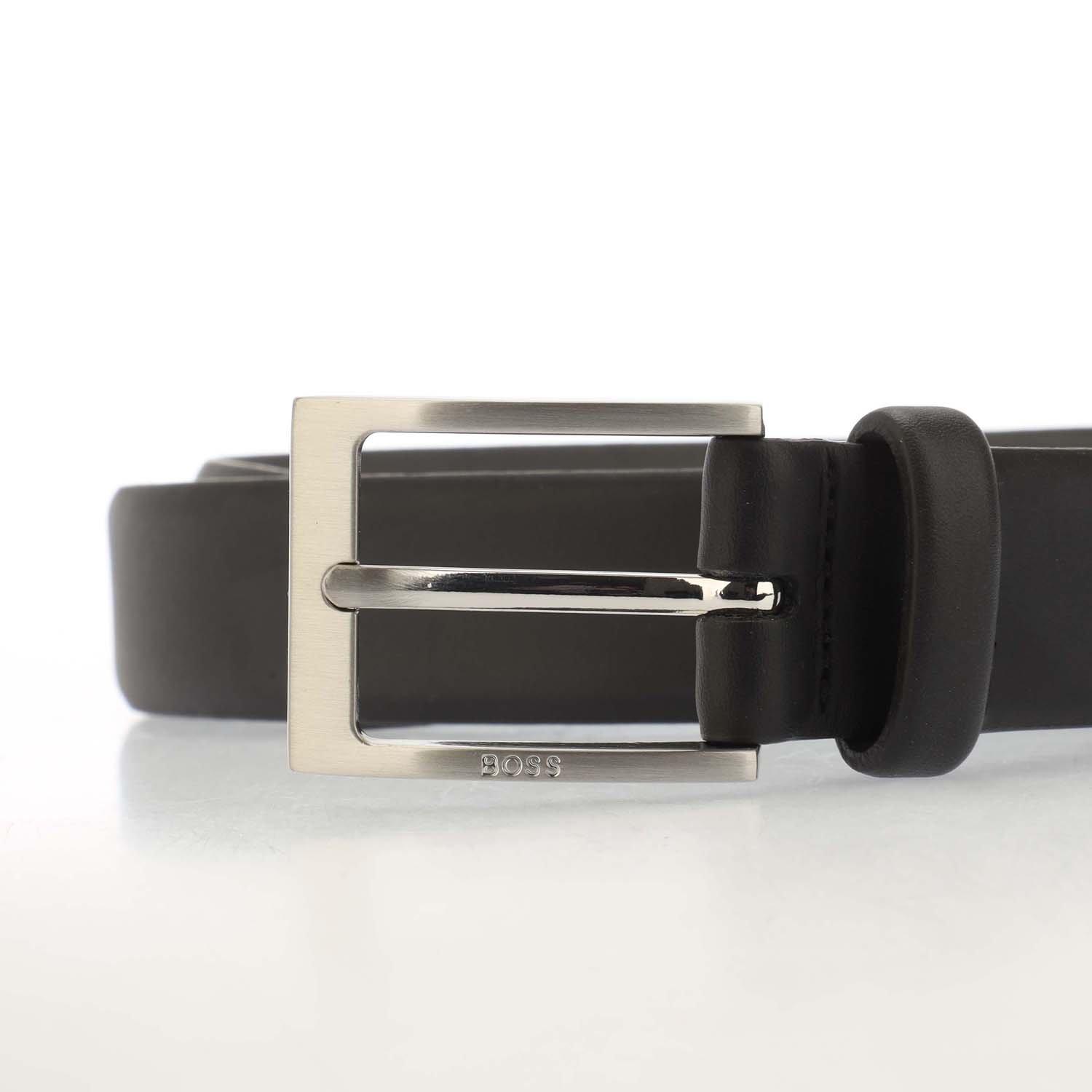 Black - Boss - Men's Brondon Leather Belt - 3