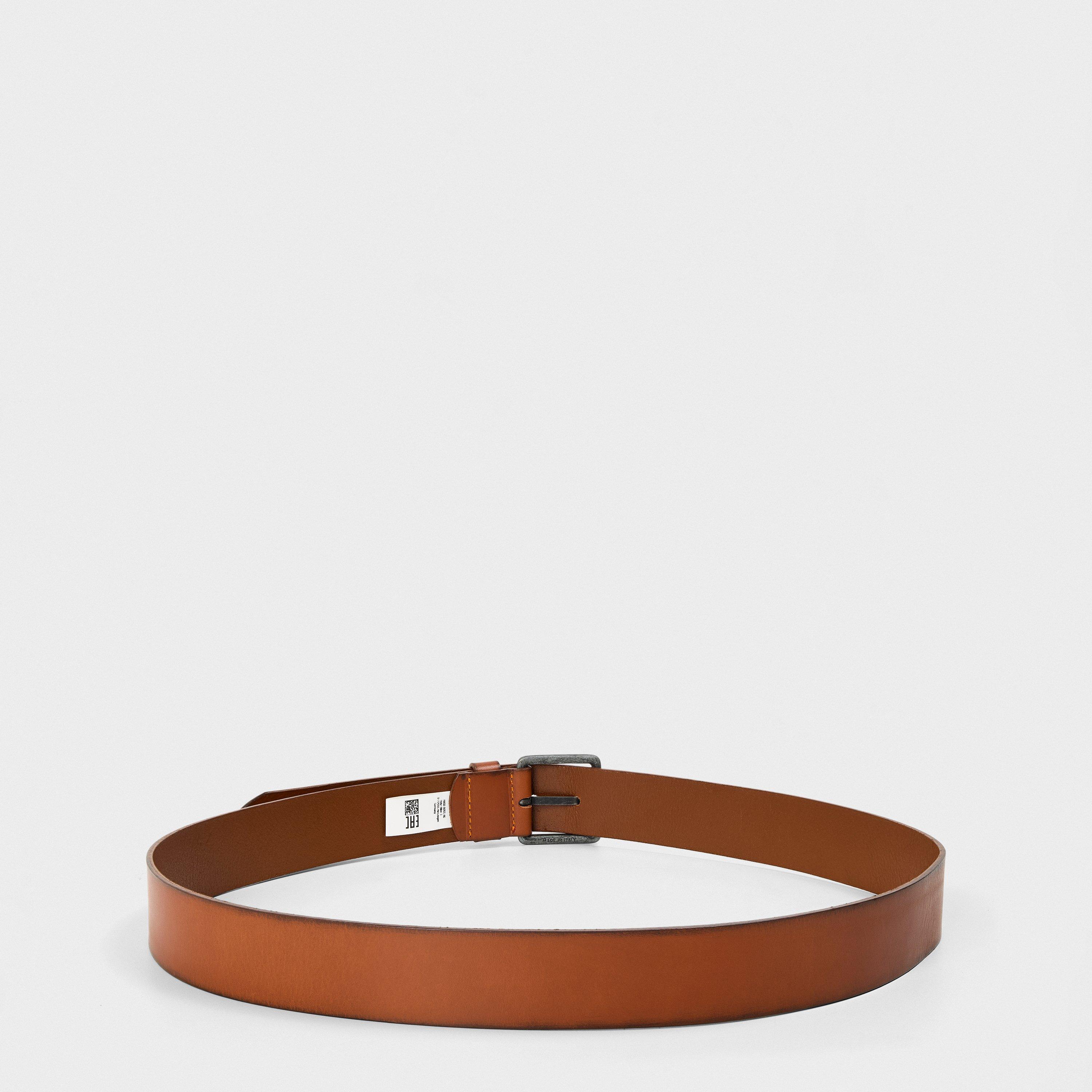 Medium Brown - Boss - Men's Jeeko Leather Belt - 2