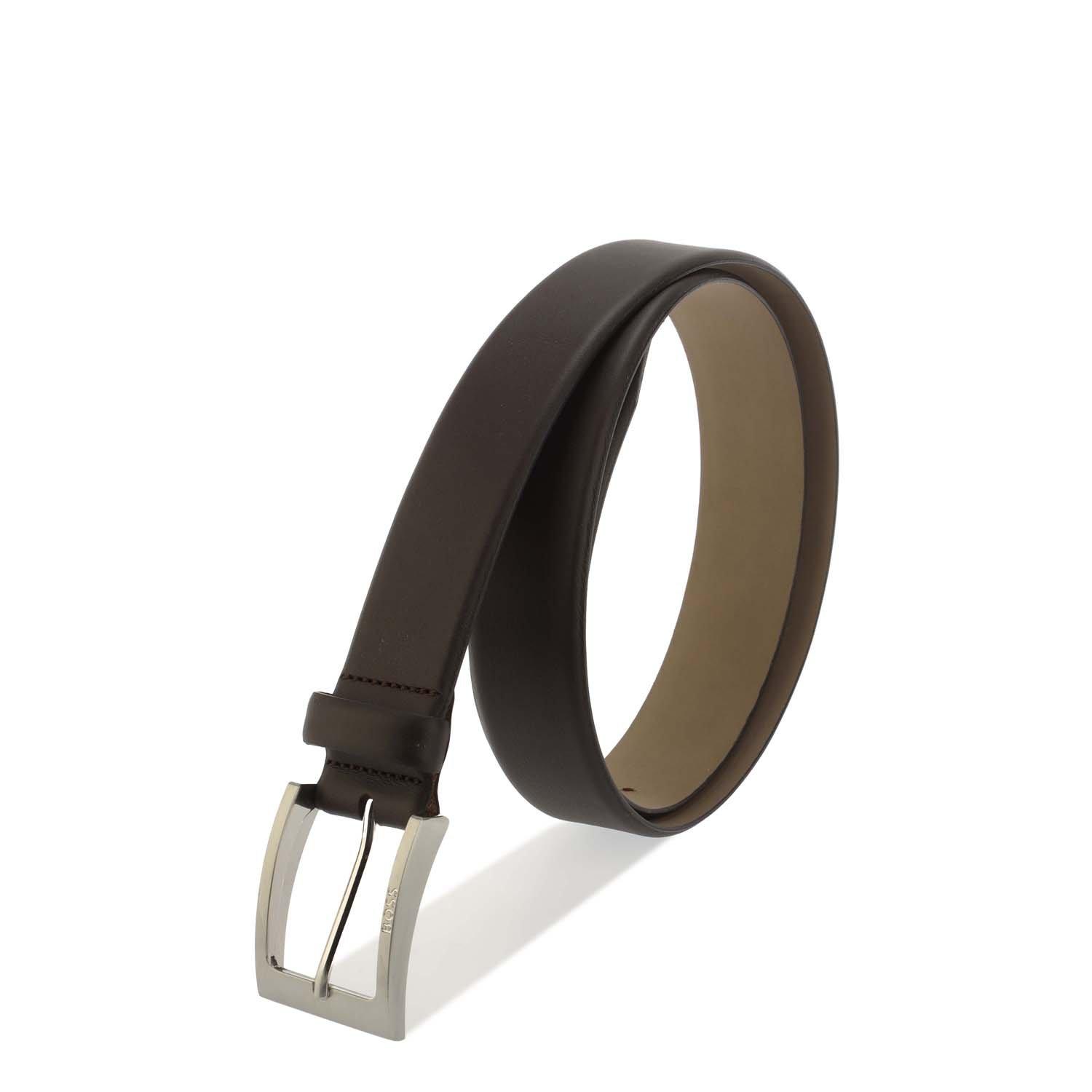 Black - Boss - Men's Jan Leather Belt - 2
