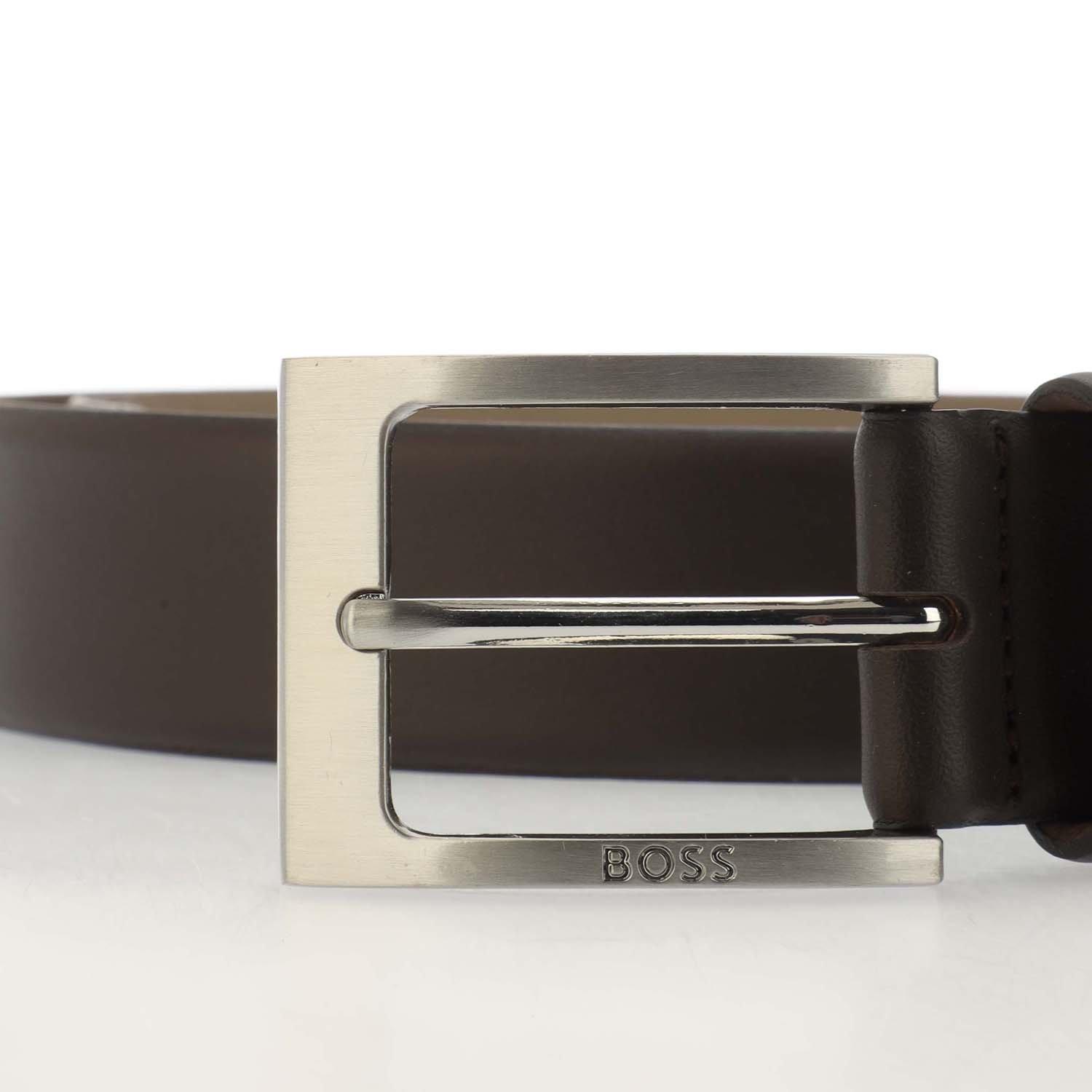 Black - Boss - Men's Jan Leather Belt - 3