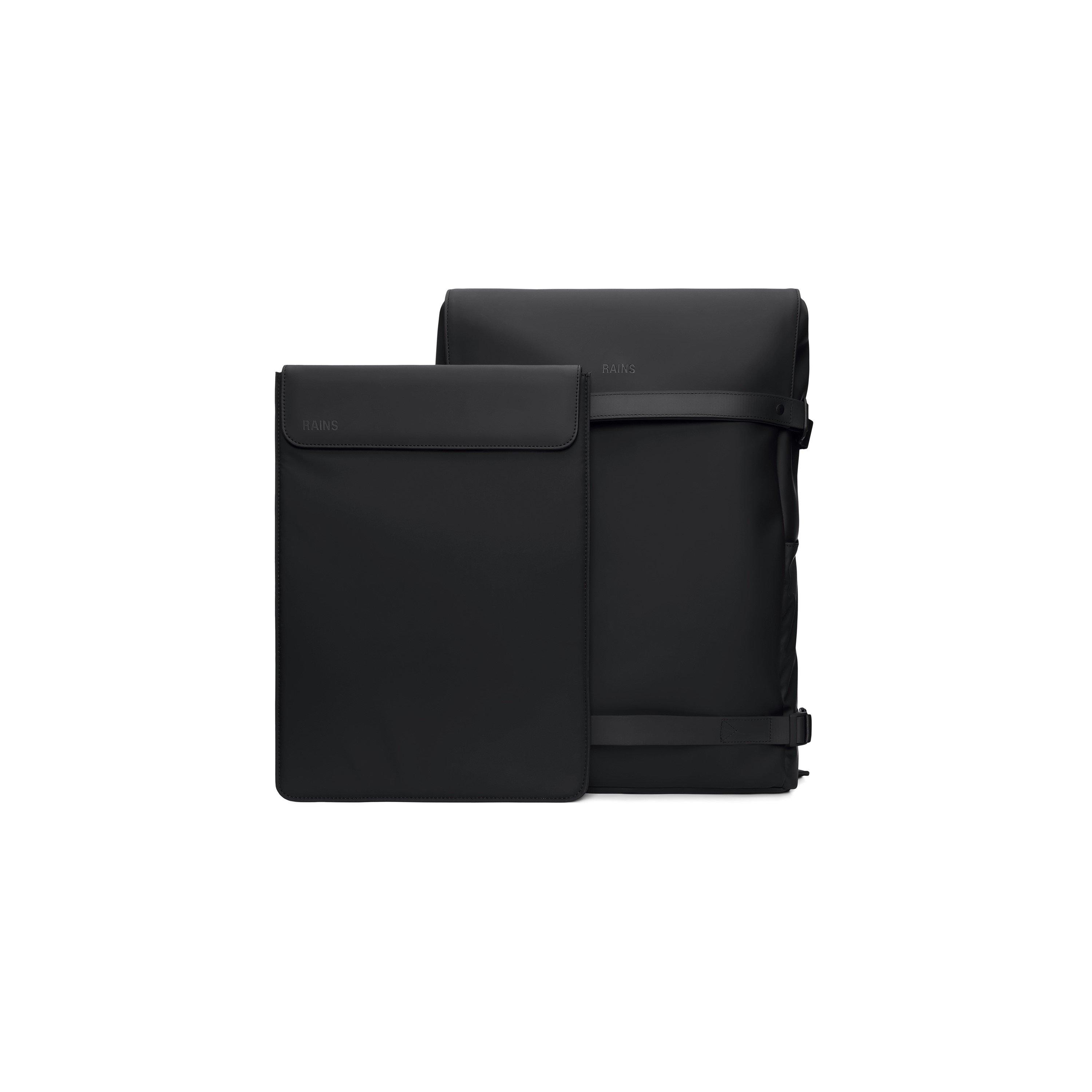 Black 01 - Rains - OTG Backpack - 4