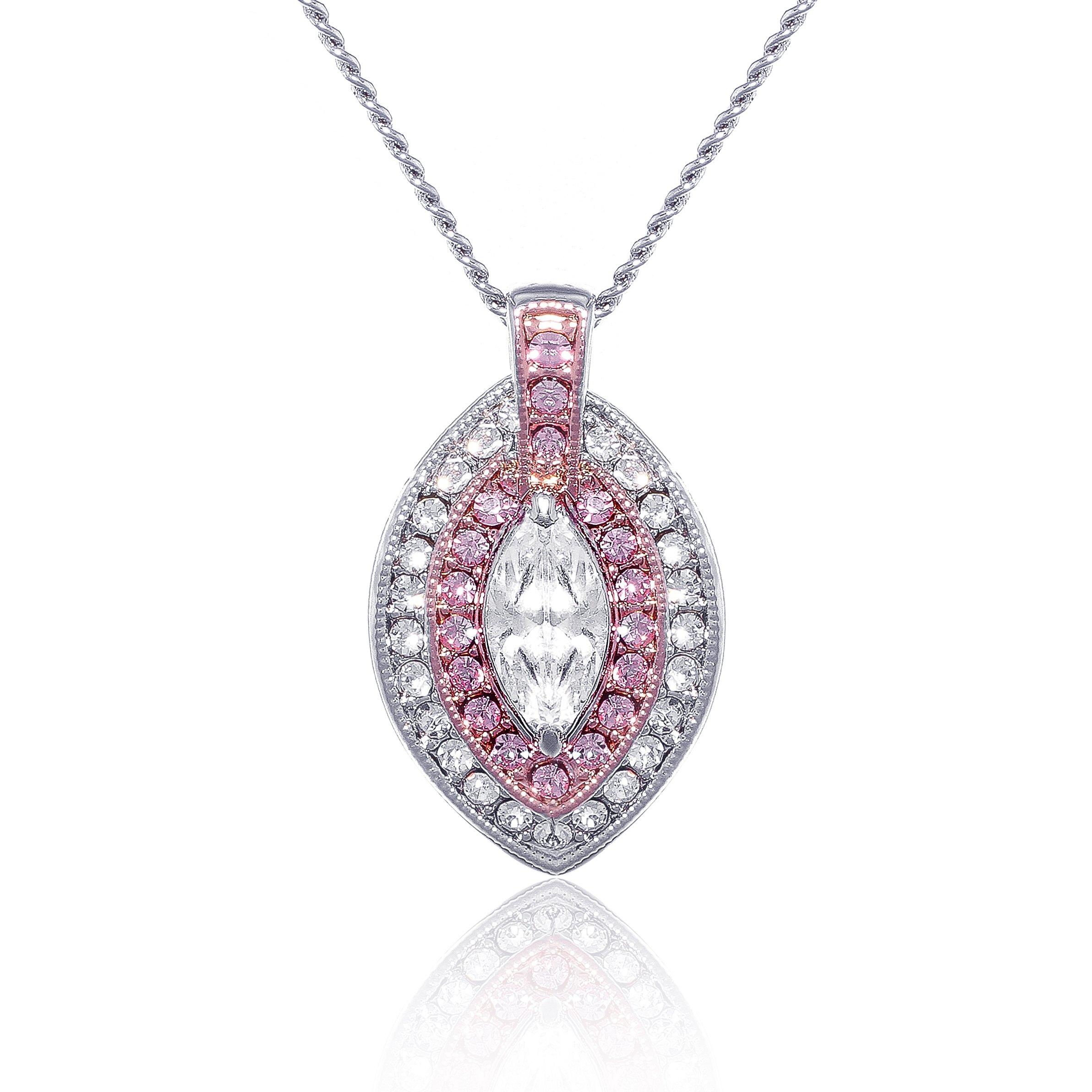 Espree Women's Save 50 %Espree Elite Fashion Pink Crystal Pendant - Red