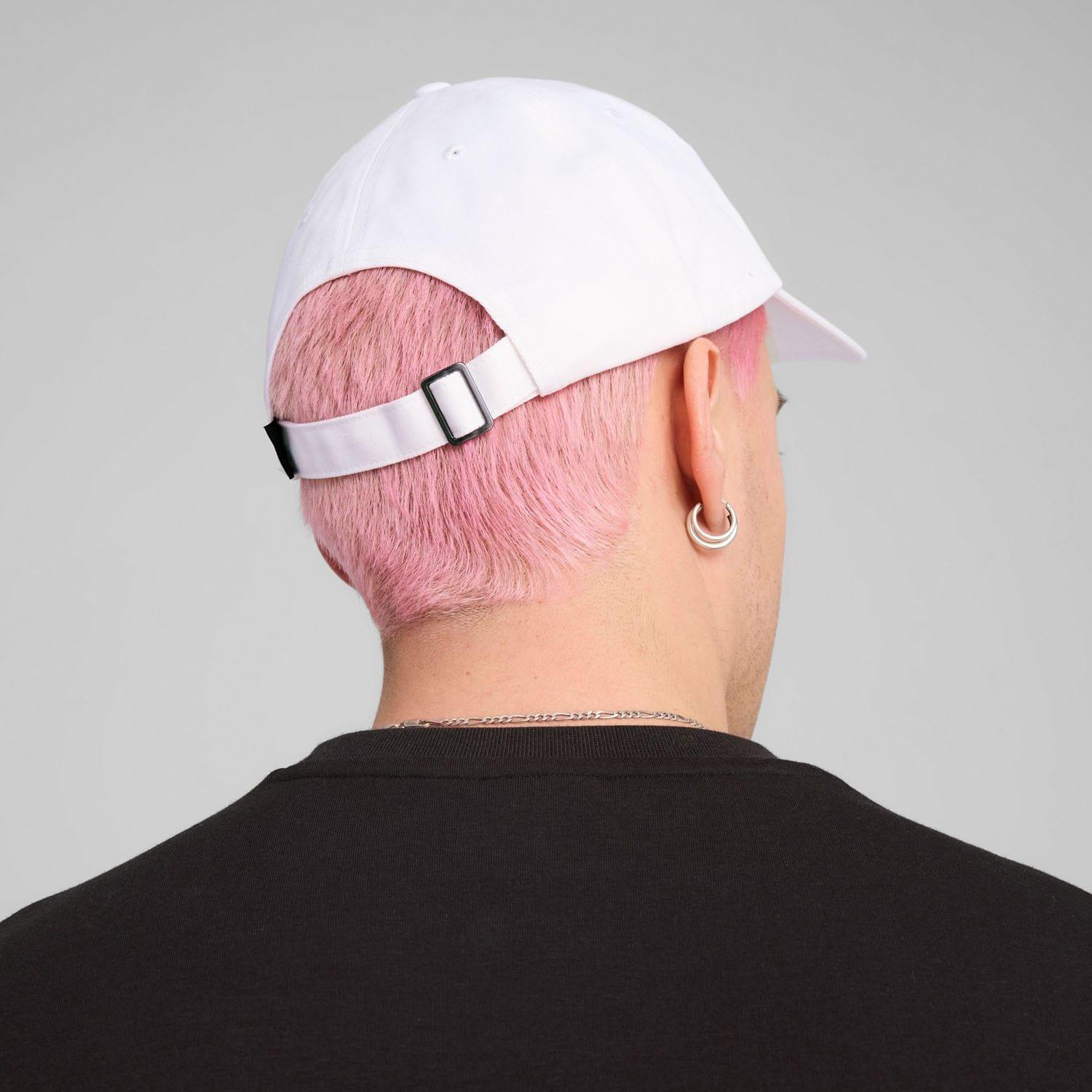 White - Puma - Essential Script Logo Dad Cap - 4