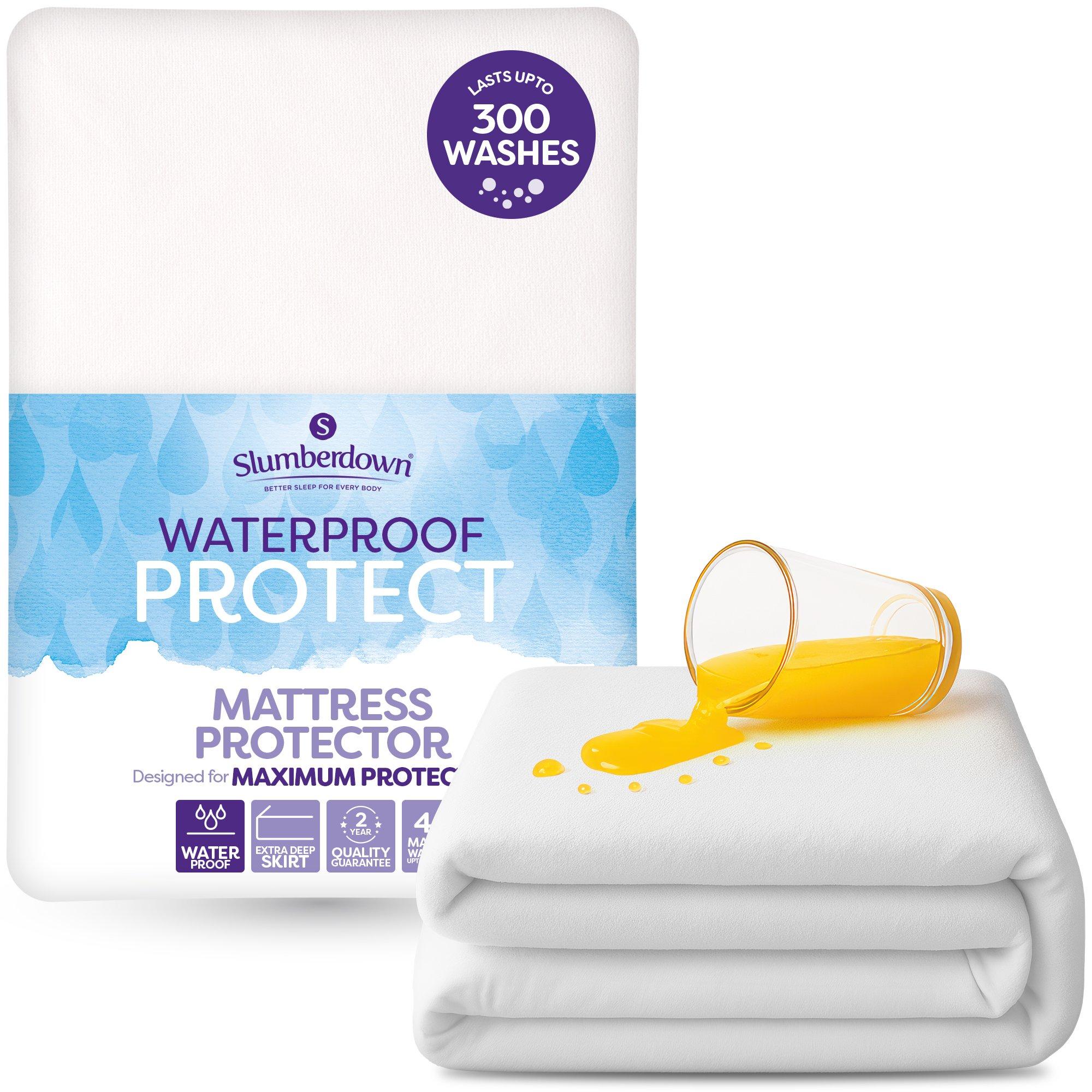 White - Slumberdown - Waterproof Protect Mattress Protector - 1