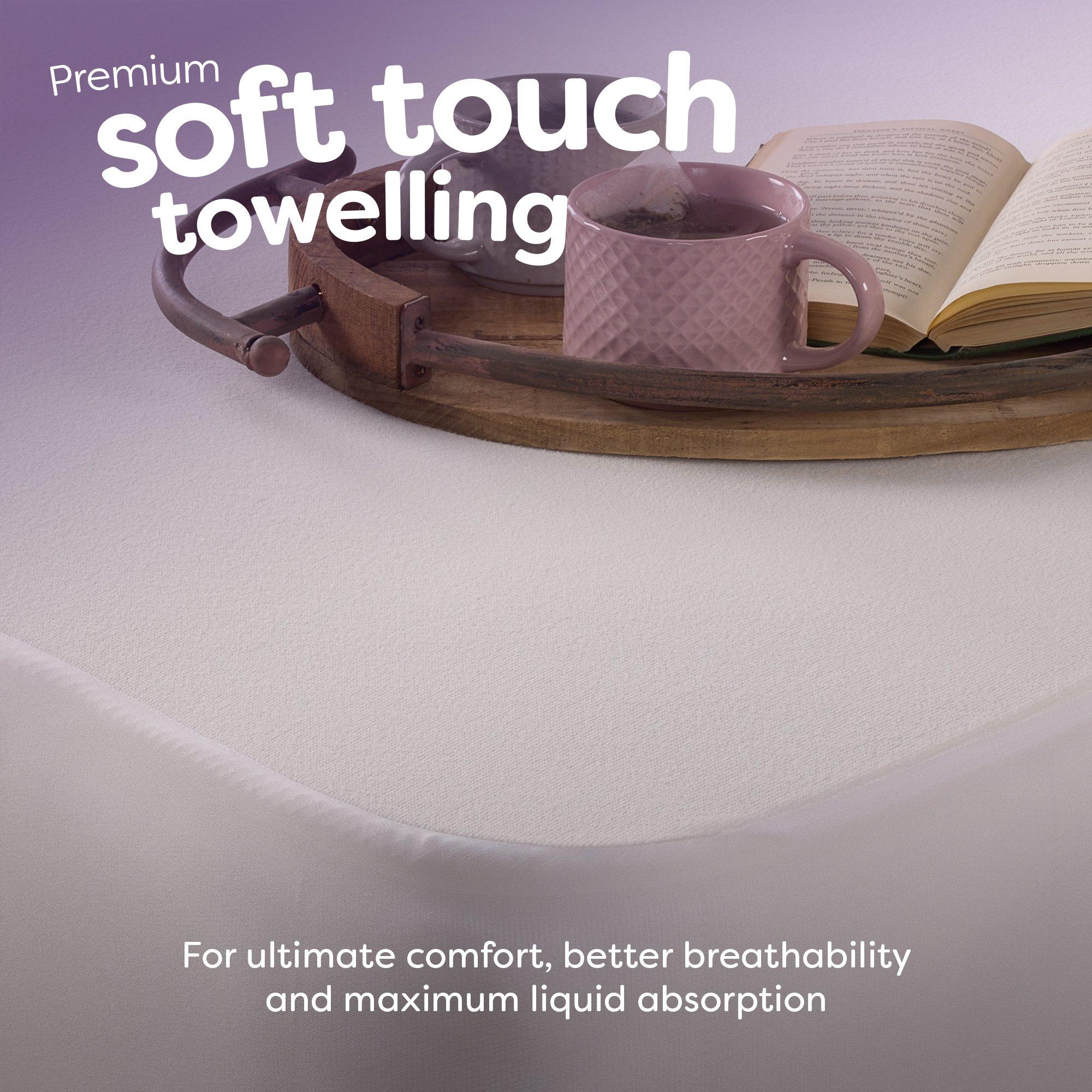 White - Slumberdown - Waterproof Protect Mattress Protector - 4