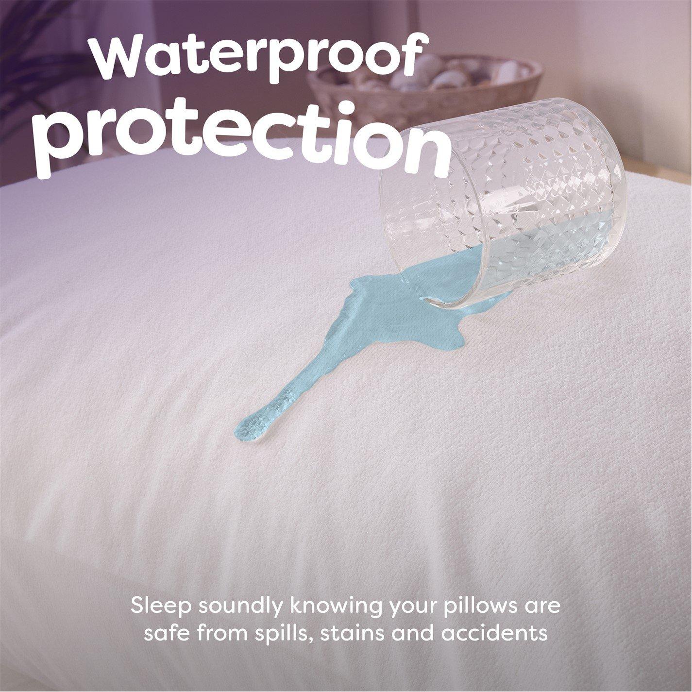 White - Slumberdown - Waterproof Protect Pillow Protector - 3