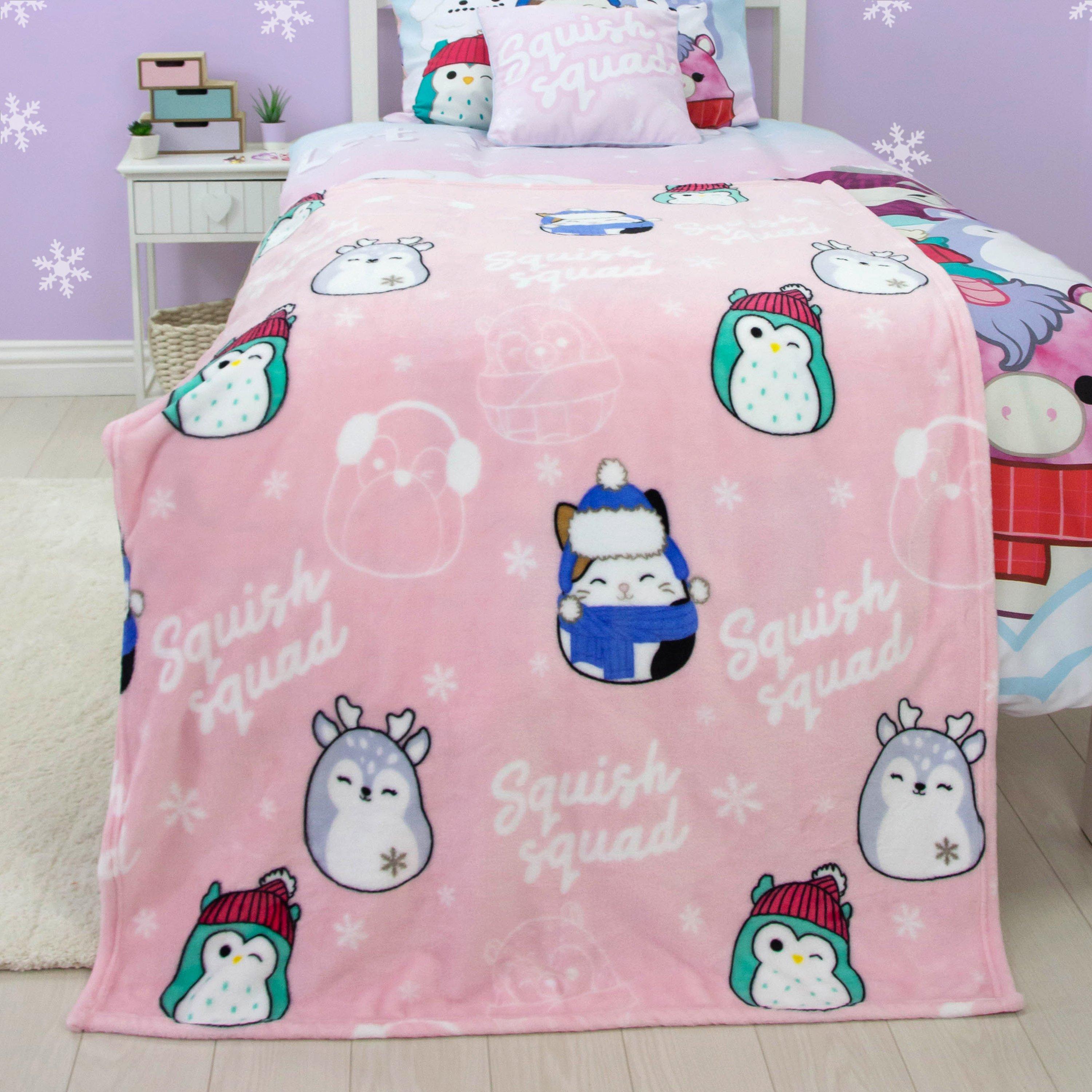  Kids Snowy Fleece Blanket Squishmallows - 100x150cm