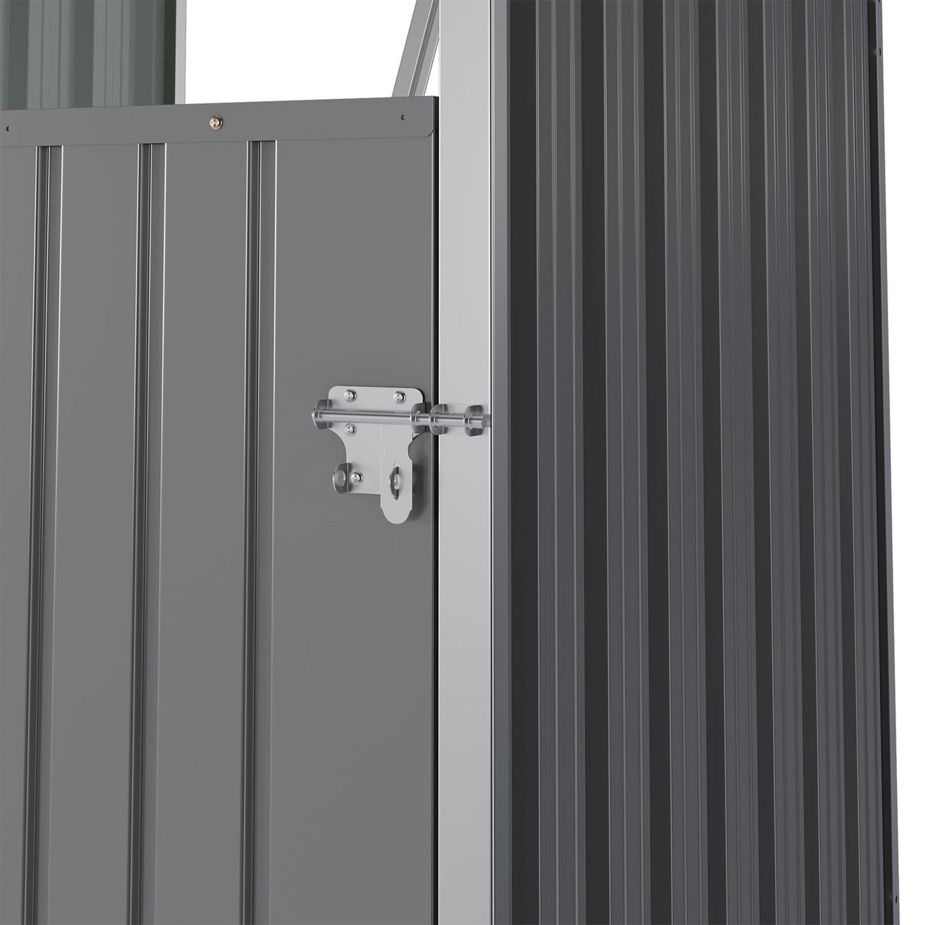 Breeins Metal Galvanised Lockable Sloped Roof Bin Shed | Sports Direct