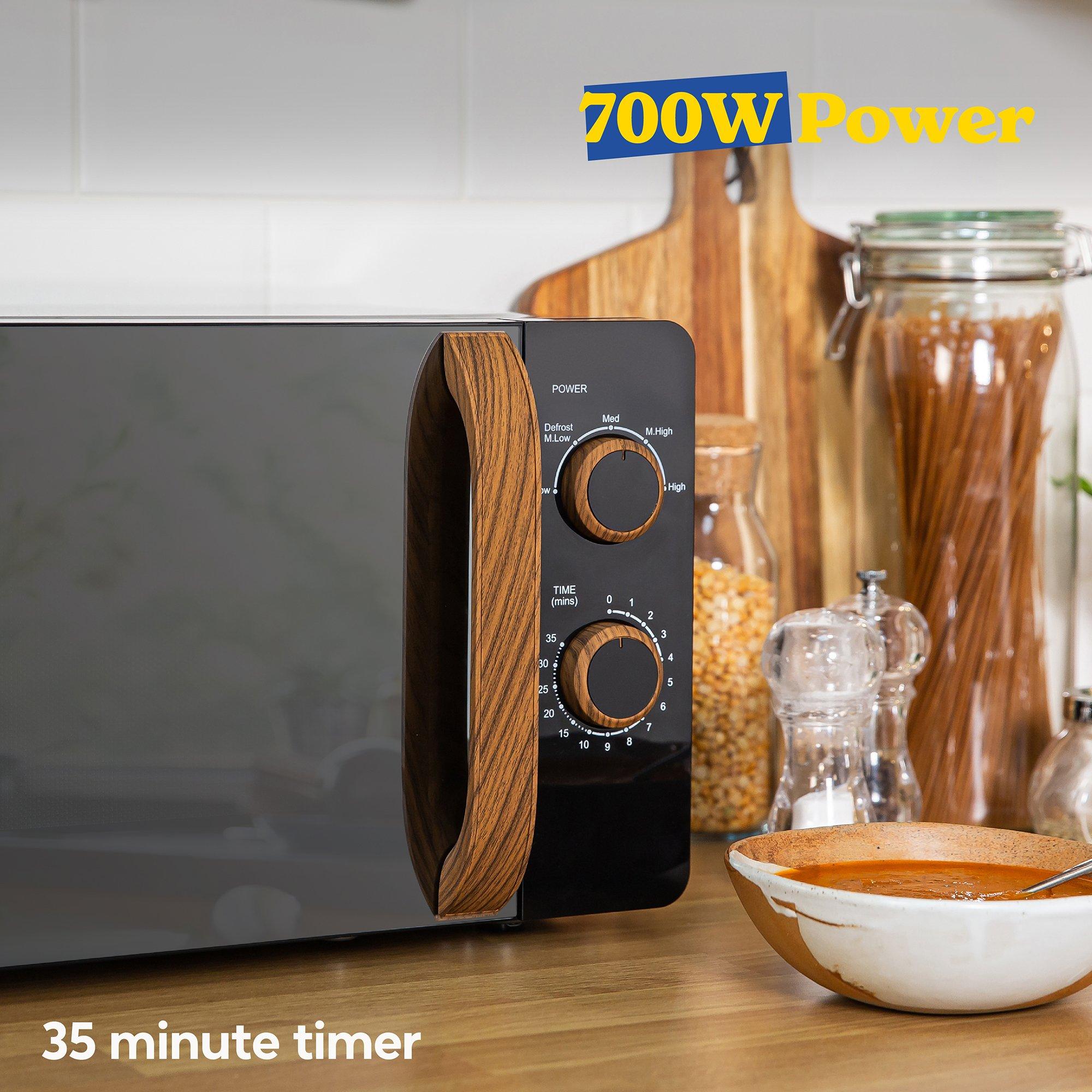 Black - Russell Hobbs - RHMM713B-N Scandi Compact Manual Microwave 17L - 4