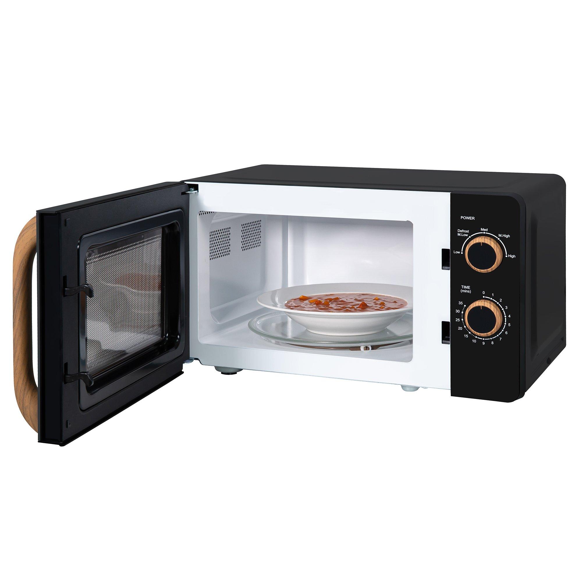 Black - Russell Hobbs - RHMM713B-N Scandi Compact Manual Microwave 17L - 8