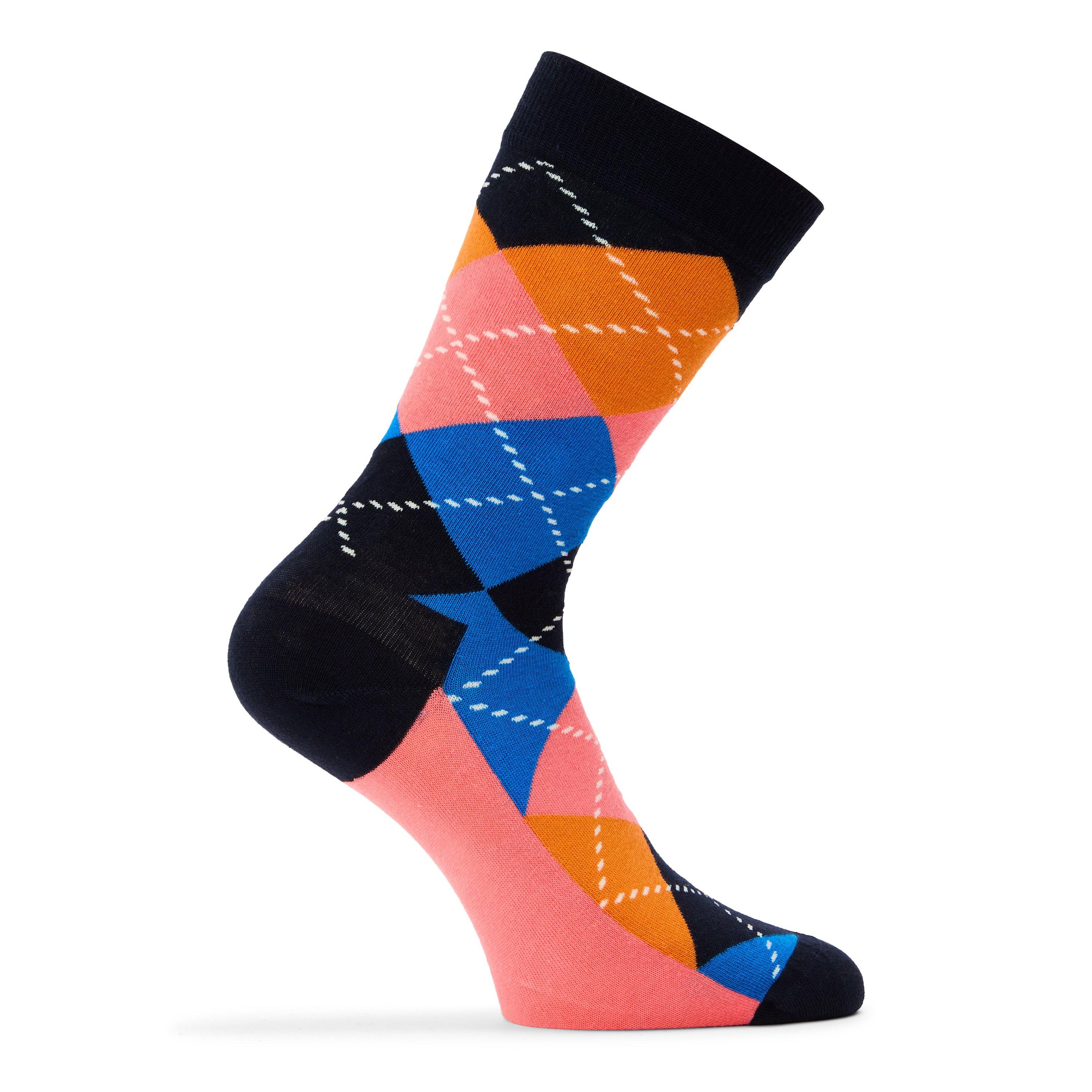 Navy - Happy Socks - Argyle Pop - 1