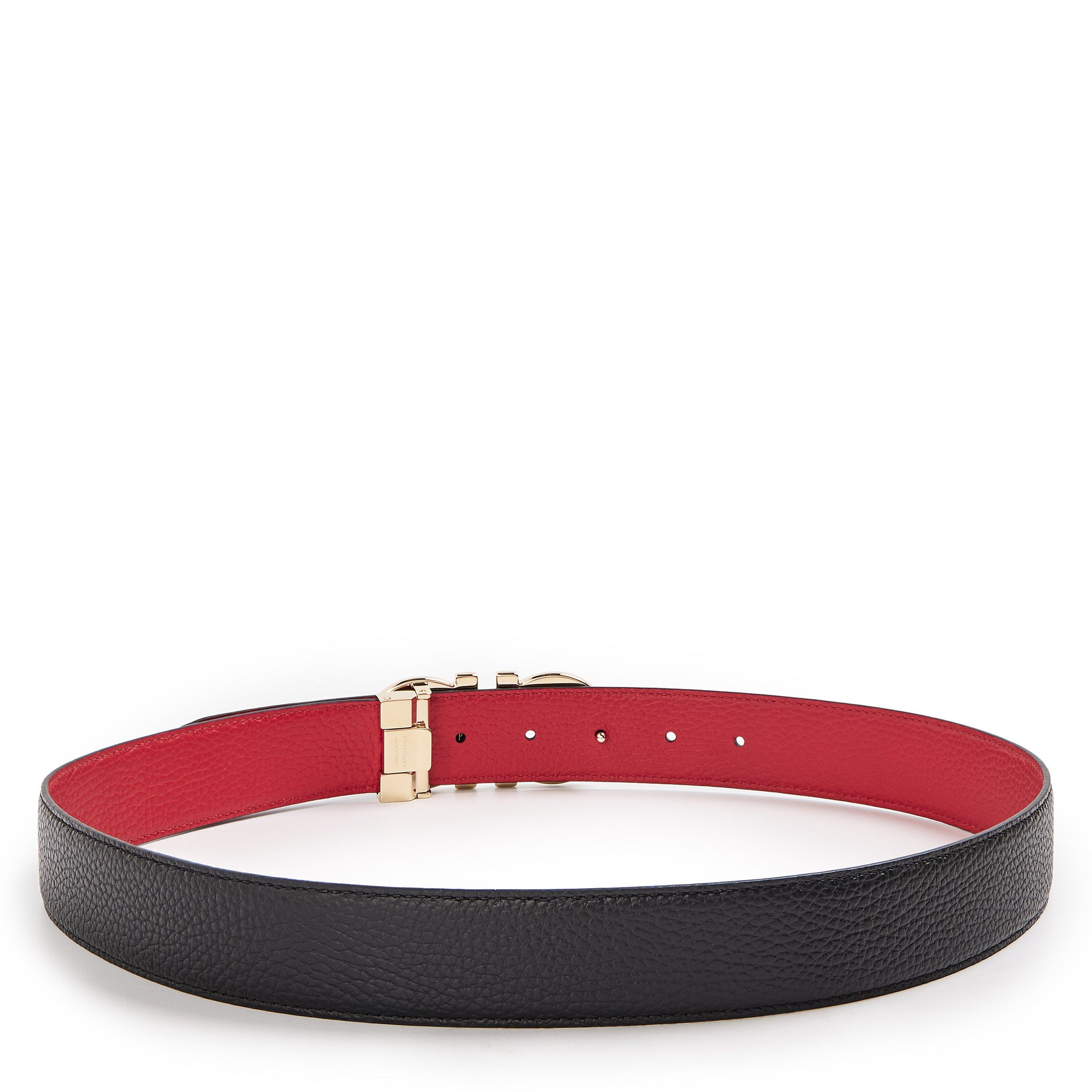 Nero/Flame - Ferragamo - Men's Leather Belt - 3