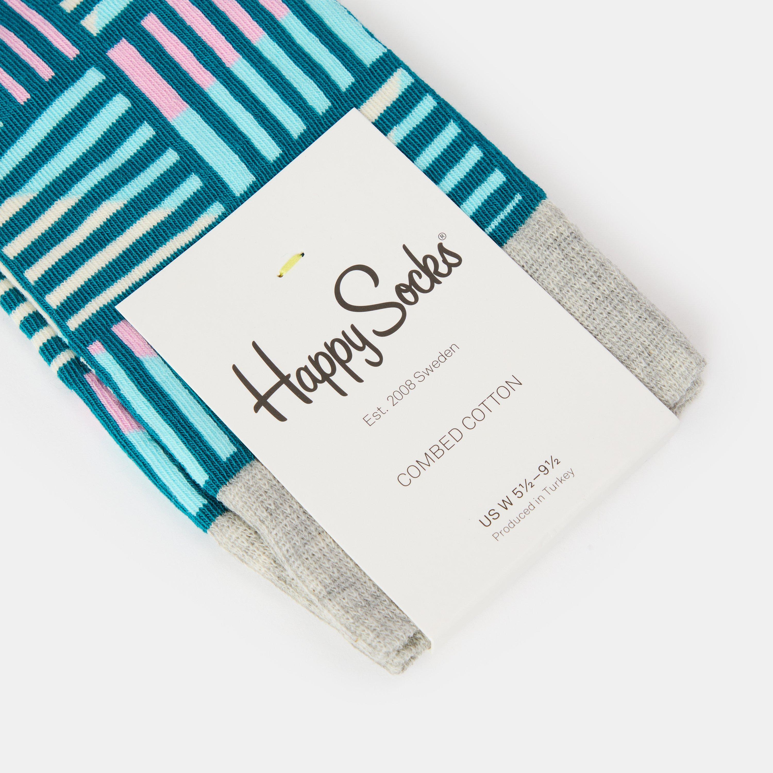 Grey - Happy Socks - Between Line Sk 99 - 2