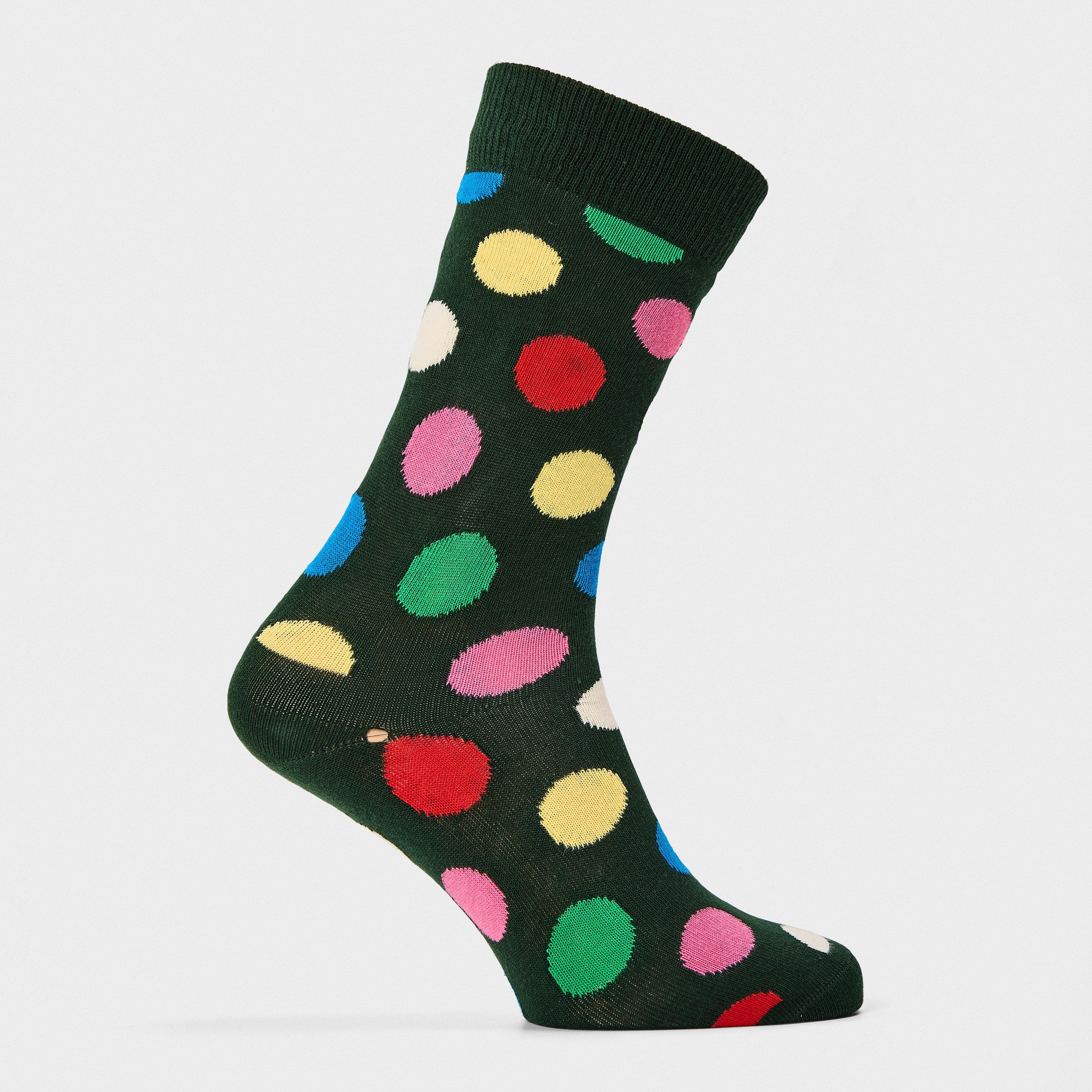 Happy Socks  Big Dot Pop - Dark Green - 4-7(36-40)