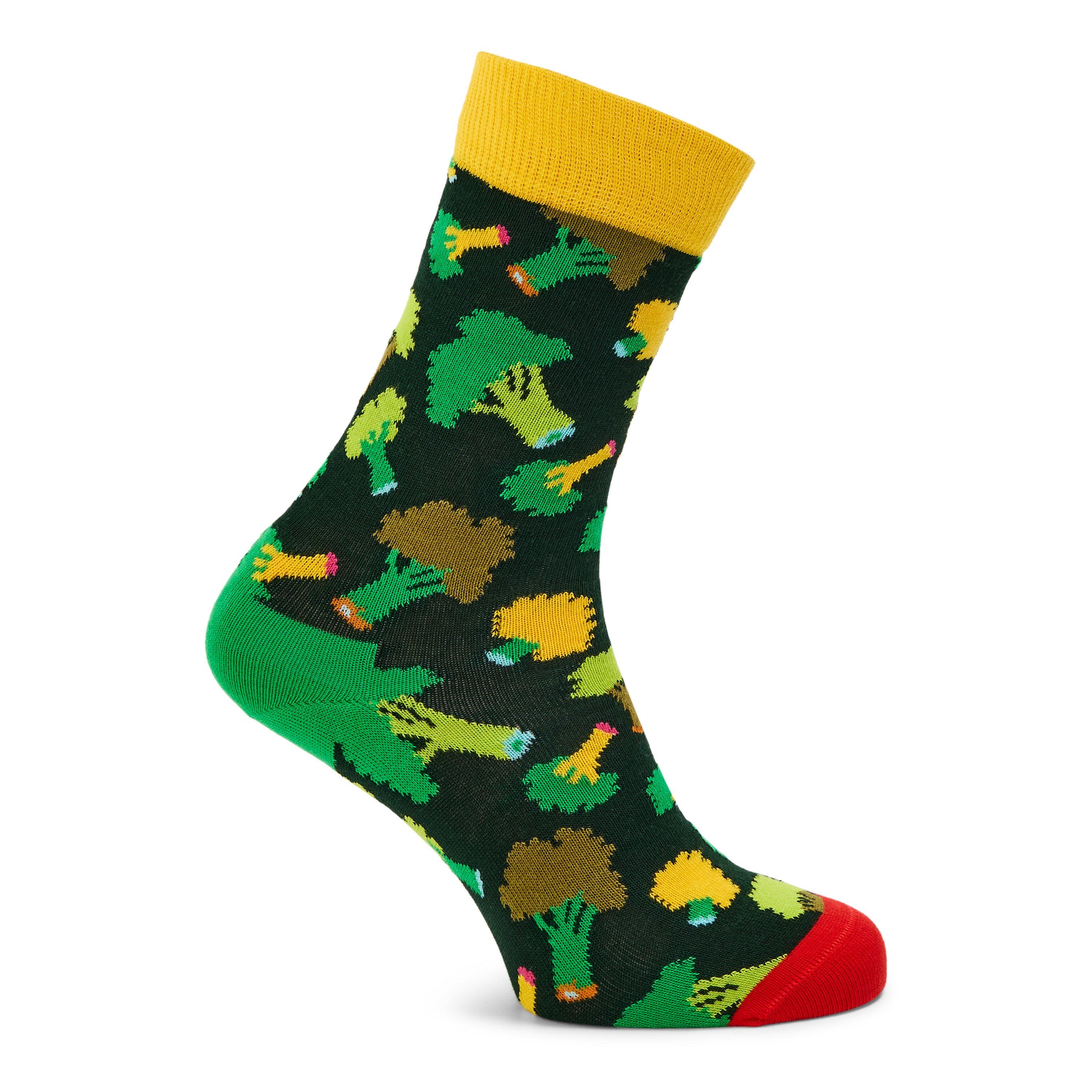 Black - Happy Socks - Broccoli Pop - 1
