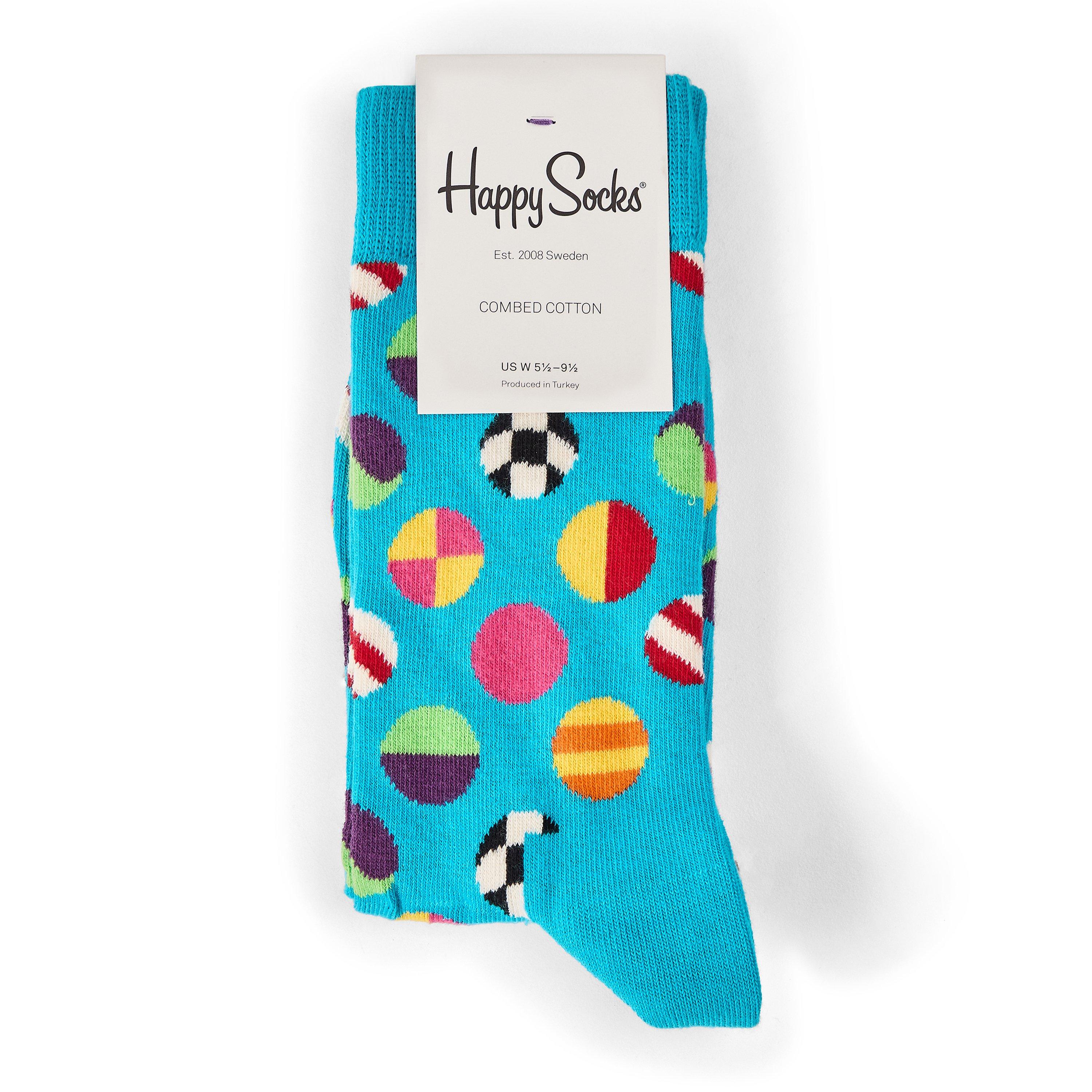 Turkis - Happy Socks - Clashing Dot Pop - 2
