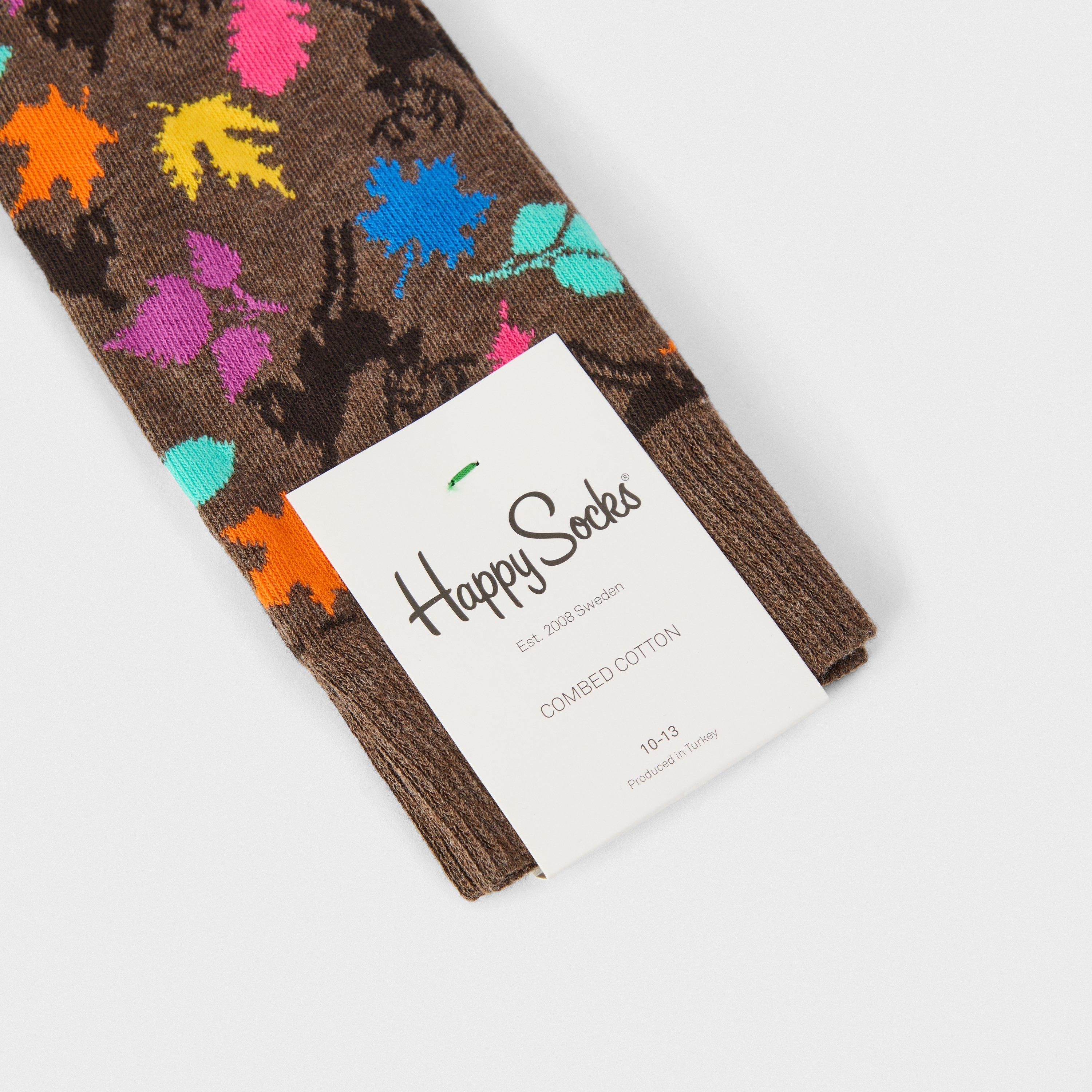 Light Brown - Happy Socks - Deer Sk 99 - 2