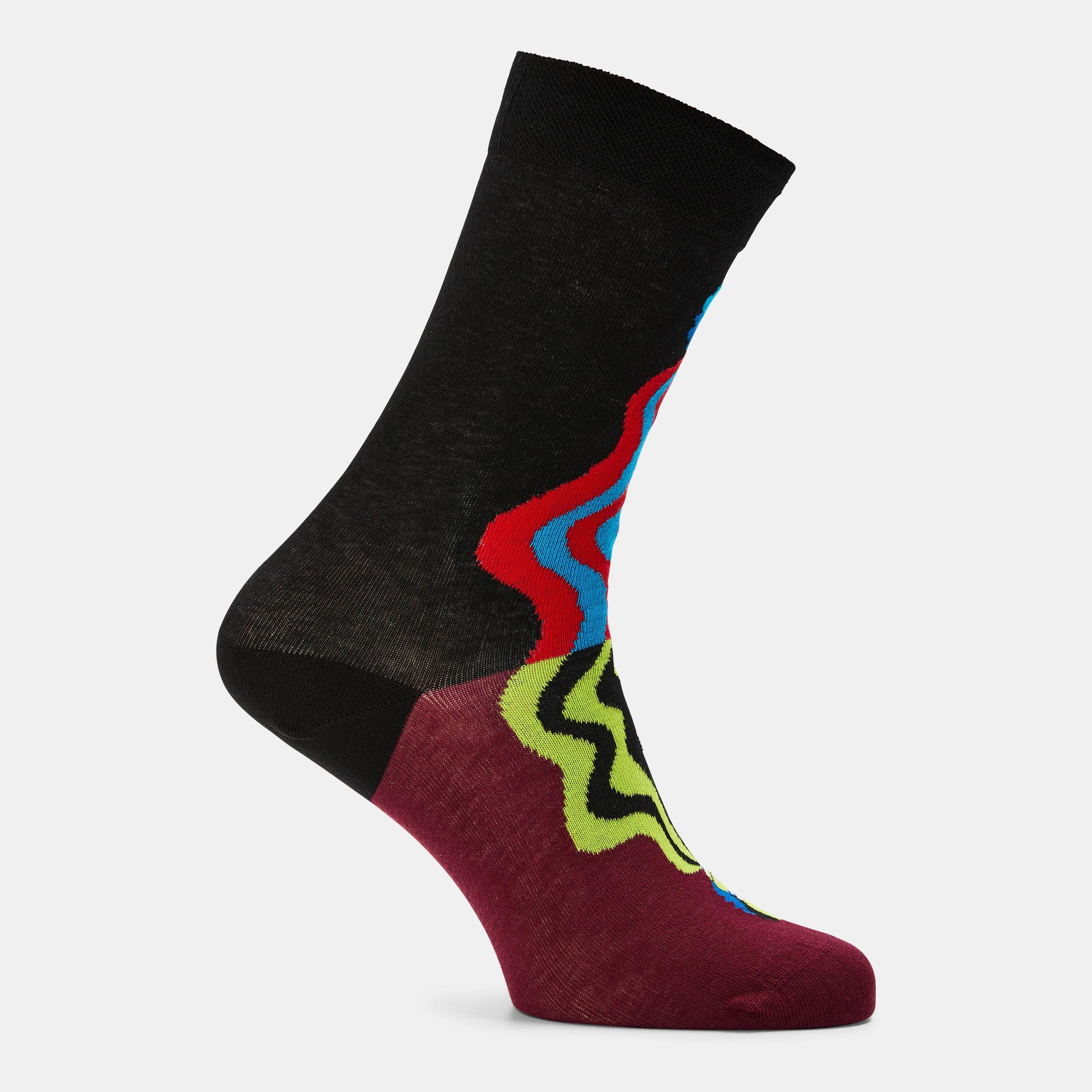 Happy Socks  Double Clown Pop - Black - 7-12(41-46