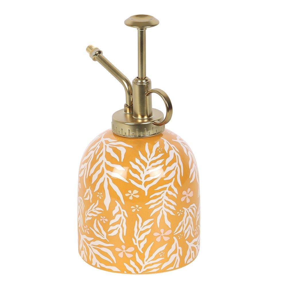 Yellow - Something Different - Summer Leaf Print Ceramic Plant Mister - 4