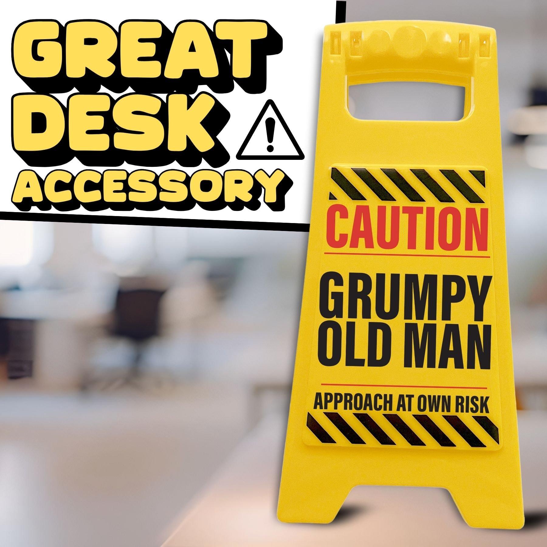 Multi - Boxer Gifts - Caution Grumpy Old Man Novelty Warning Sign - 3