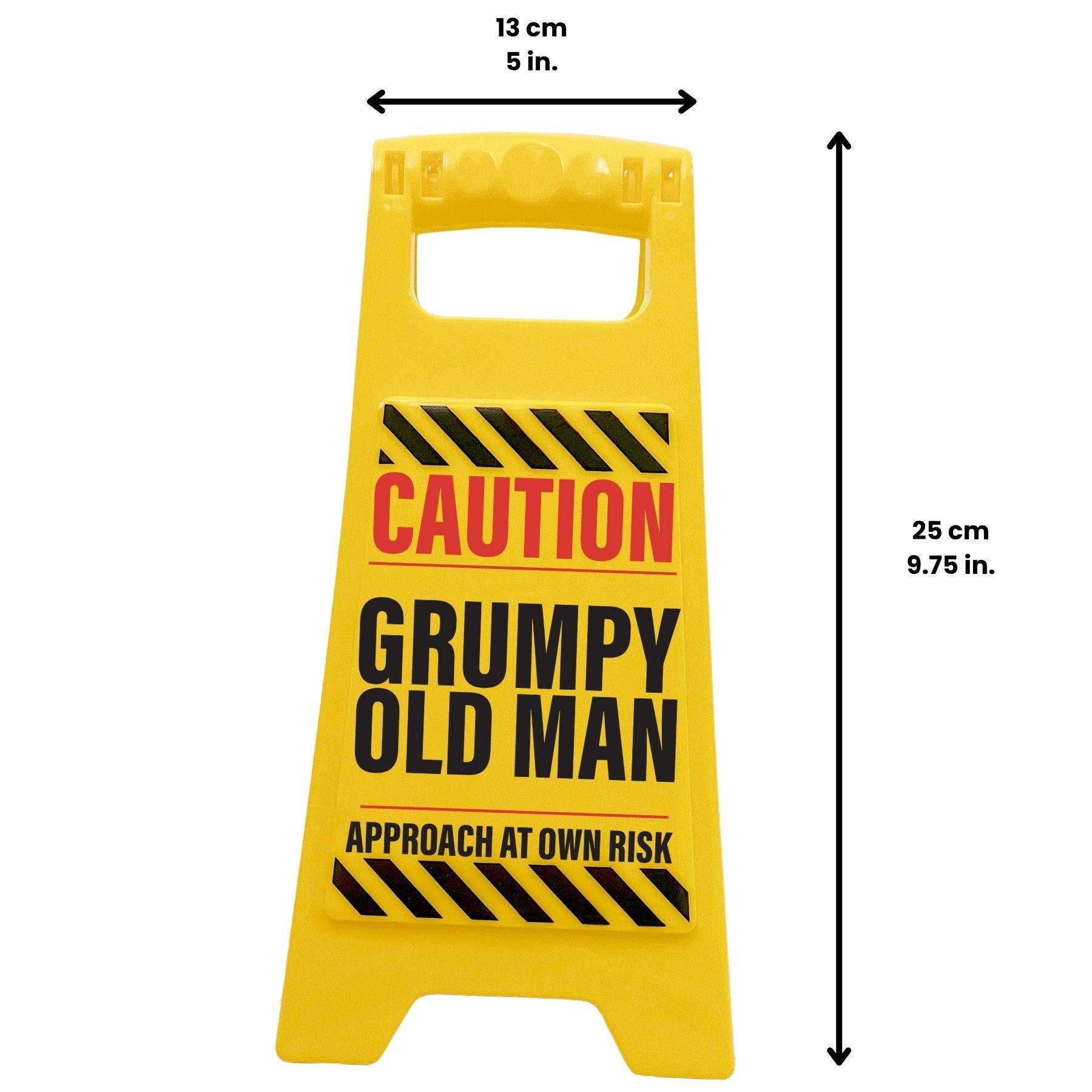 Multi - Boxer Gifts - Caution Grumpy Old Man Novelty Warning Sign - 5