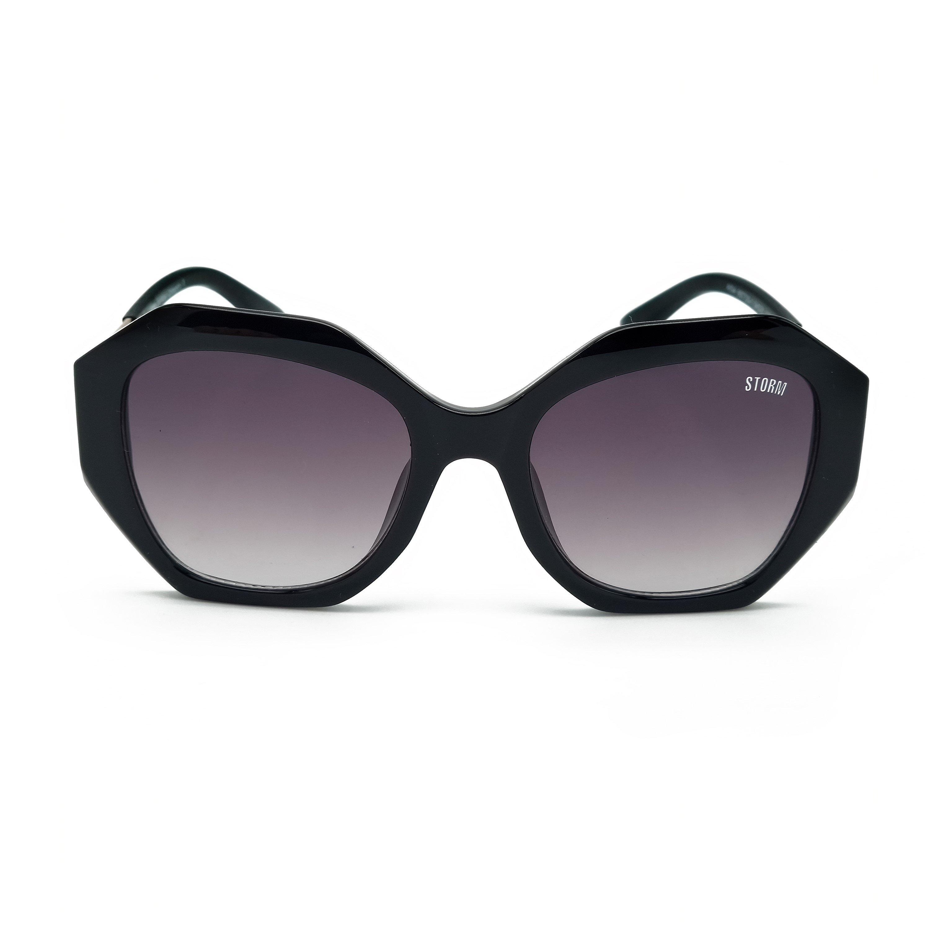 Black - Storm - Women's Hexagon Sunglasses - 2