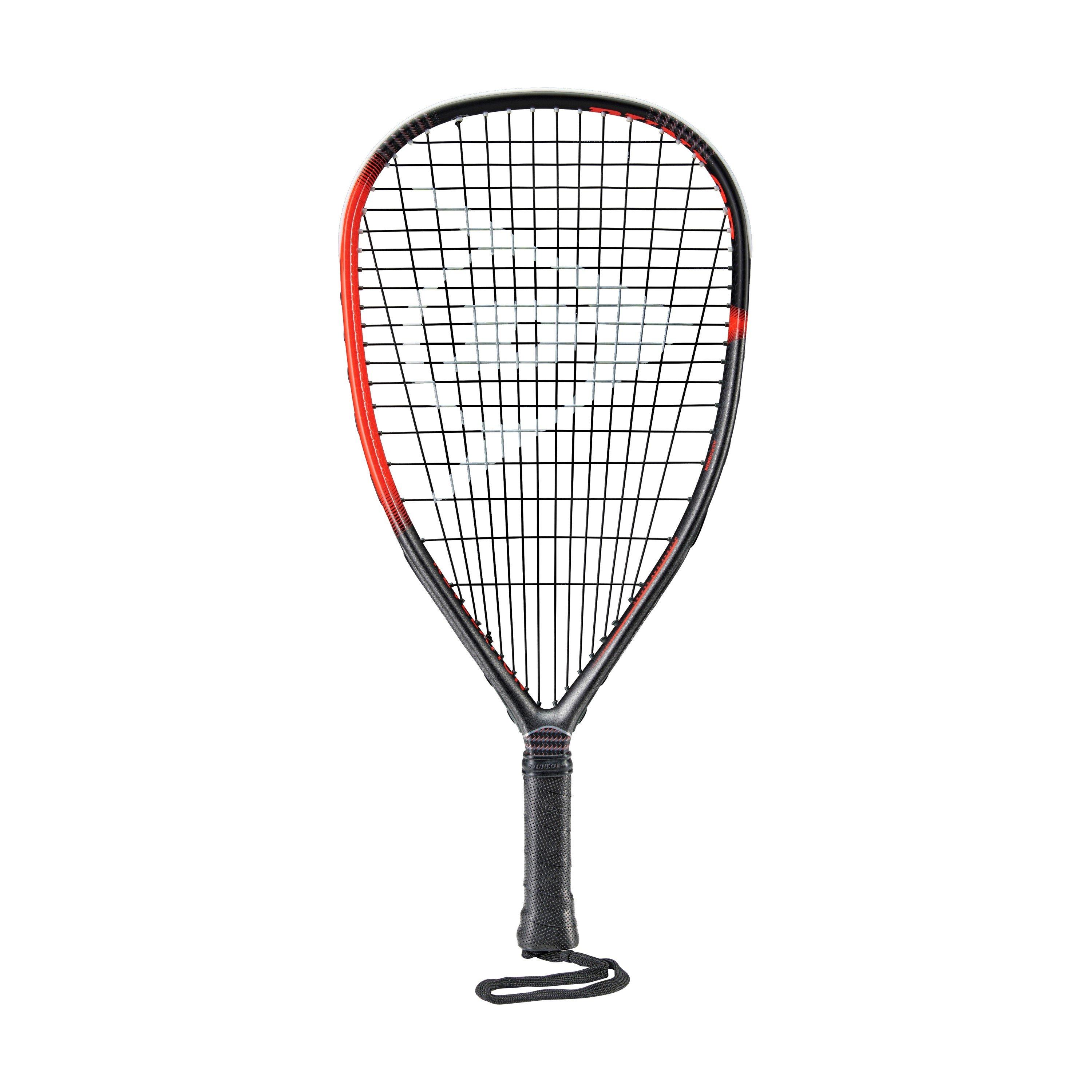 Grey/Red - Dunlop - Adults Hyperfibre Racketball Racket - 1