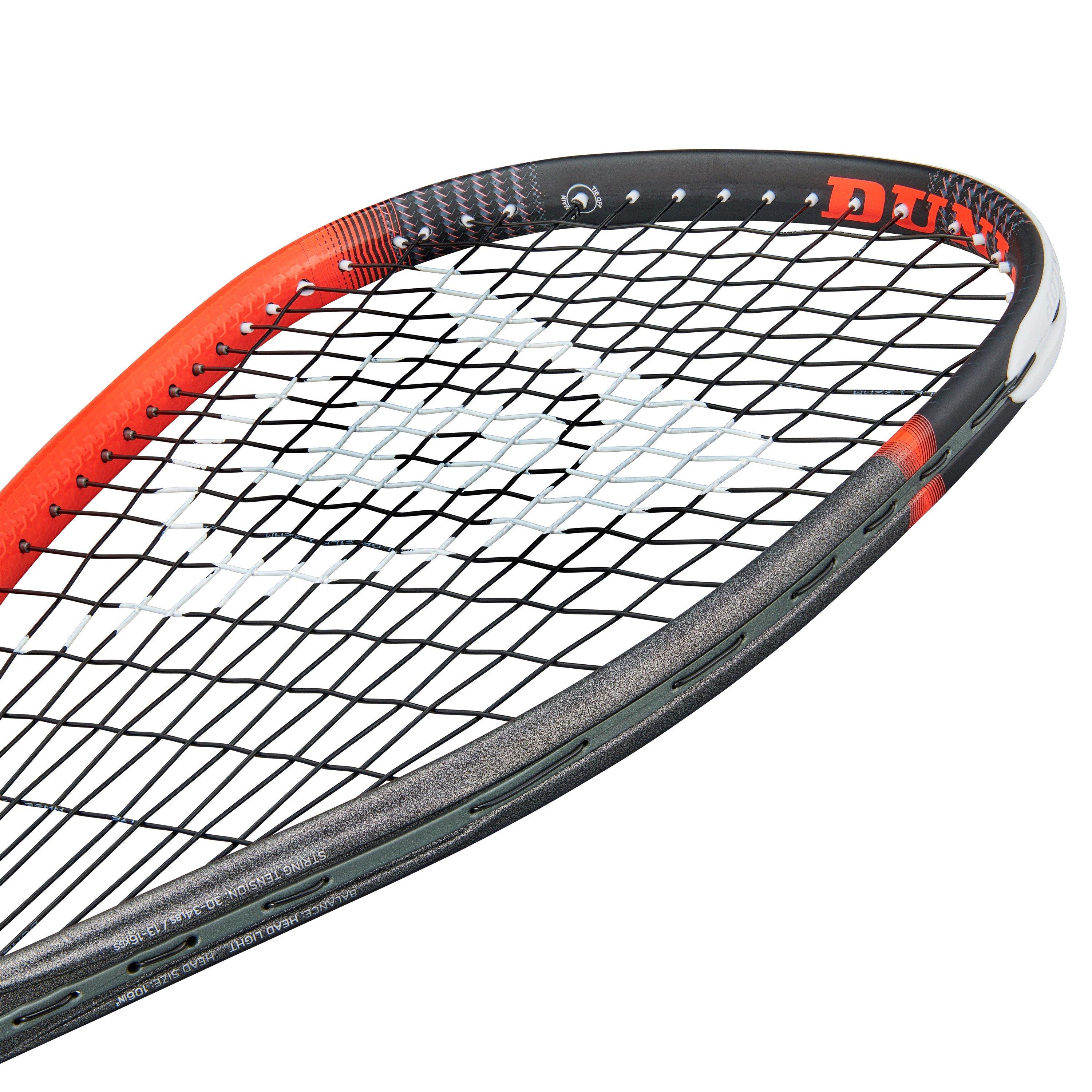 Grey/Red - Dunlop - Adults Hyperfibre Racketball Racket - 3