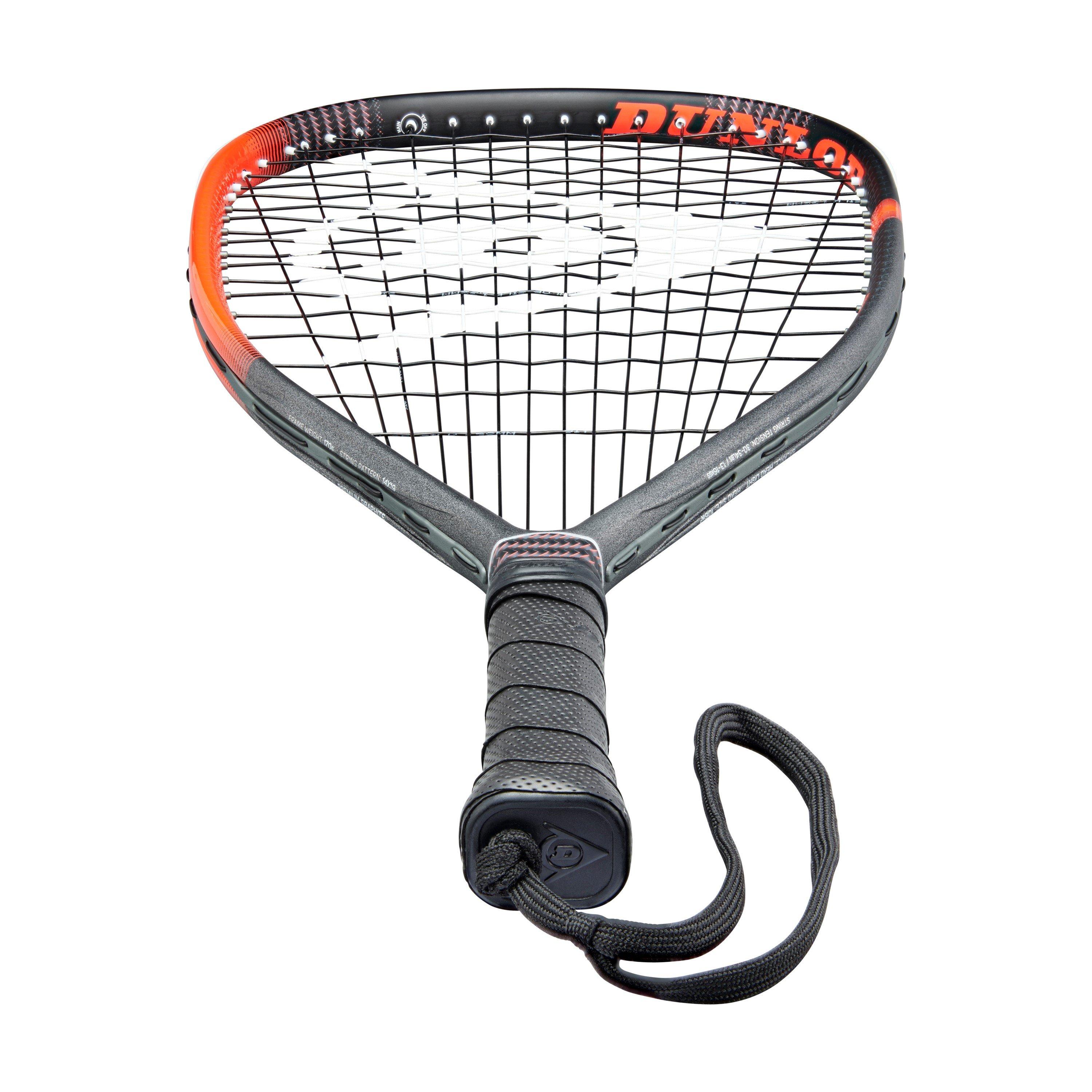Grey/Red - Dunlop - Adults Hyperfibre Racketball Racket - 4