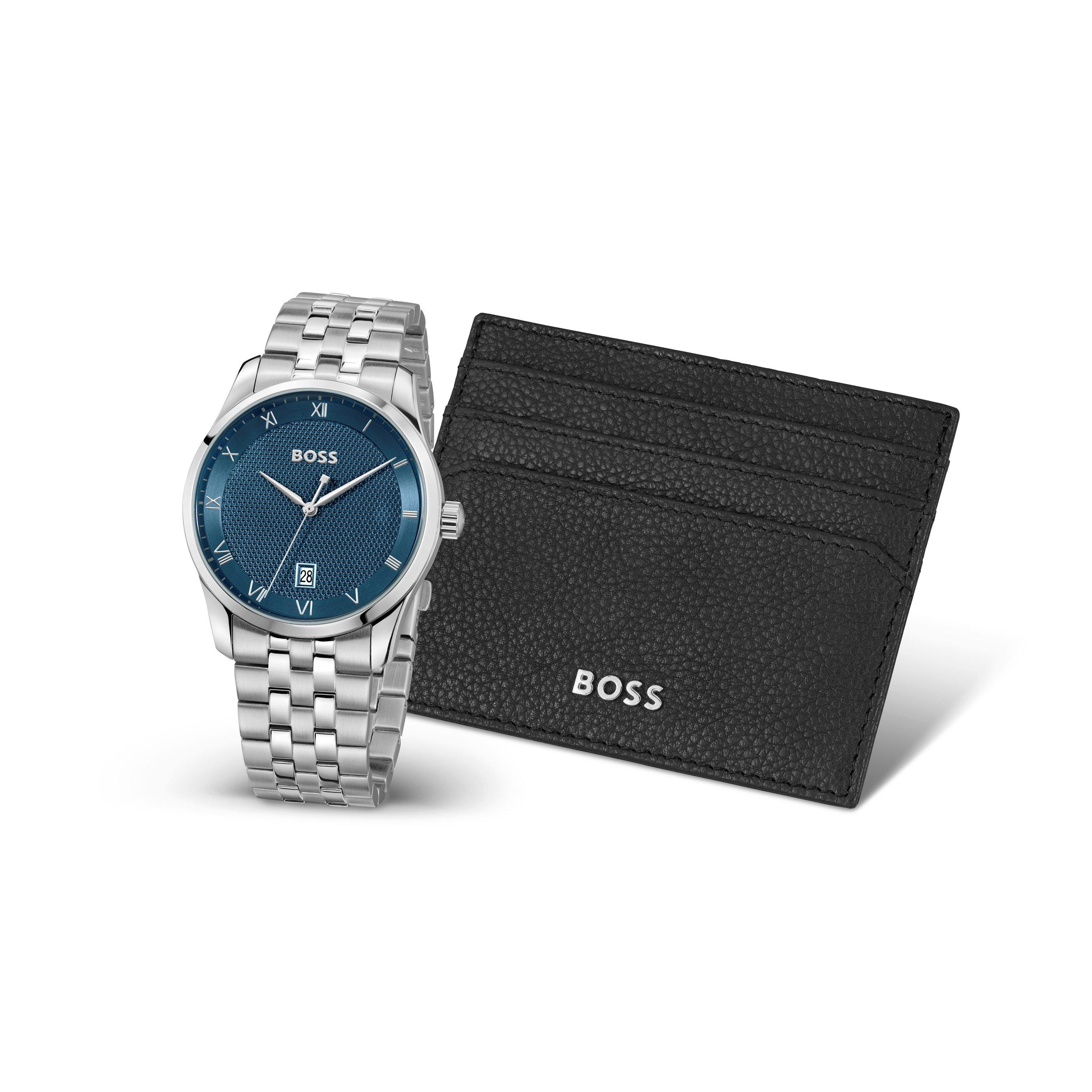 Blue & Black - Boss - Men's Strike A Watch and Bracelet Gift Set - 2