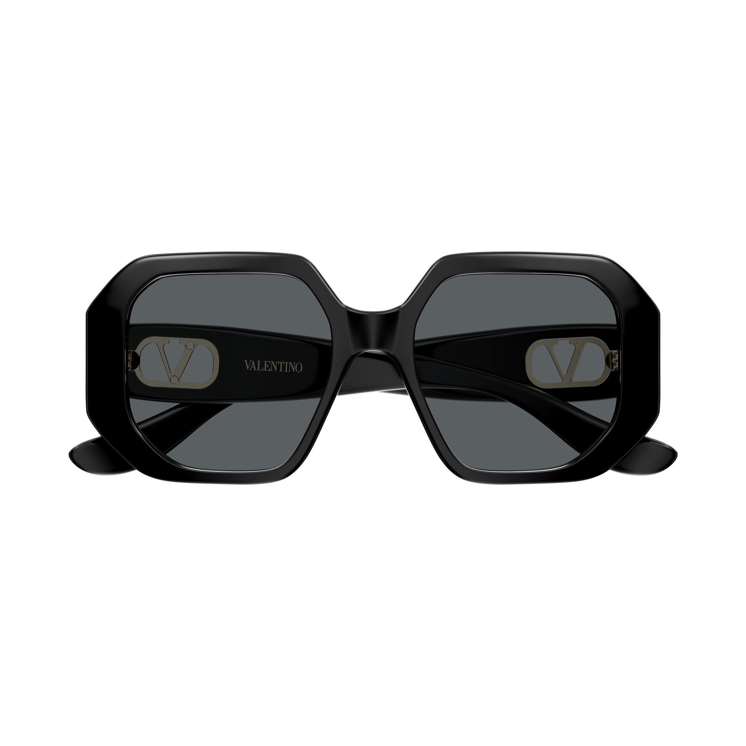 Black/Grey - Valentino - Valentino VG0003SA Womens Hexagon Sunglasses - 2
